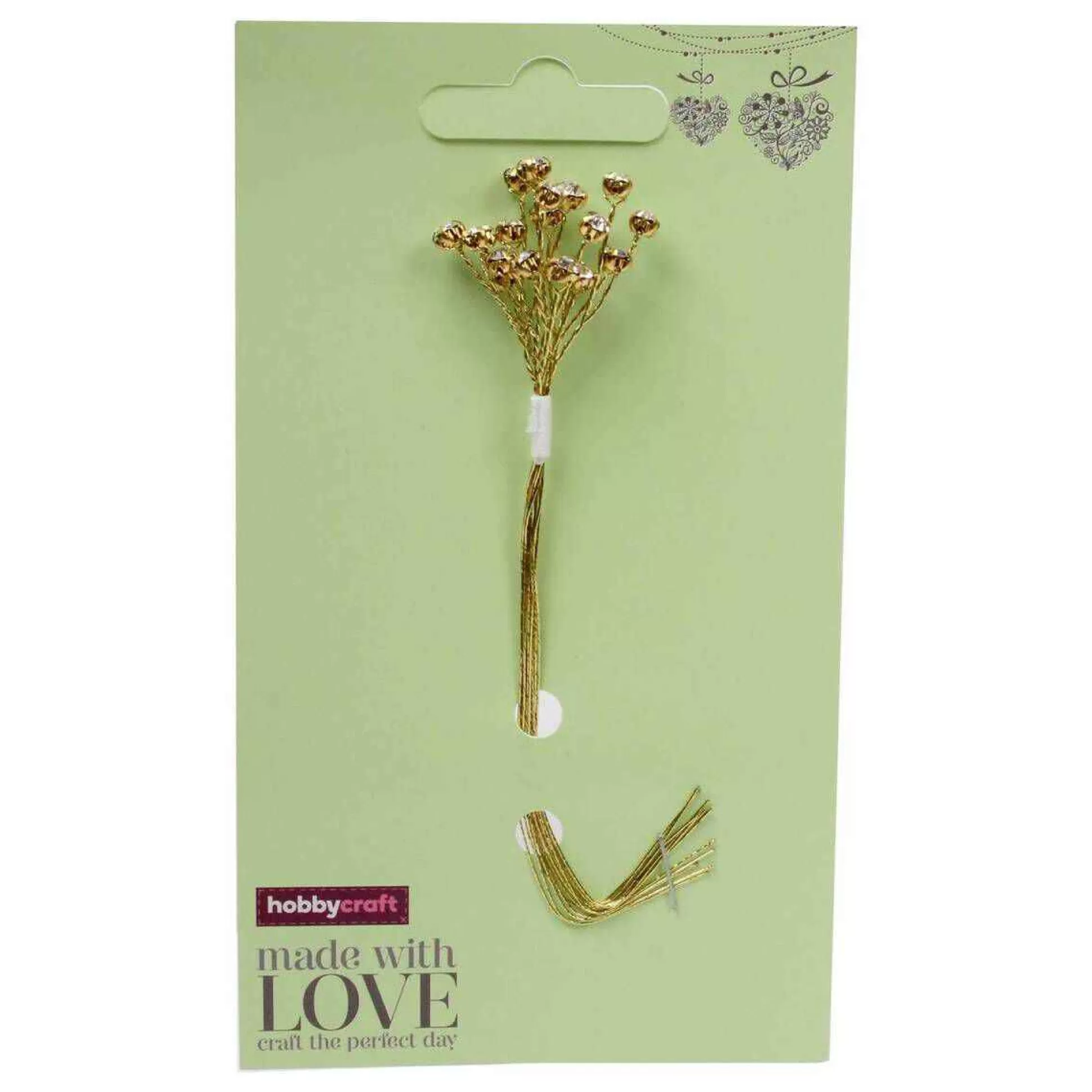 Gold Diamante Branches 12 Pieces-Hobbycraft Online