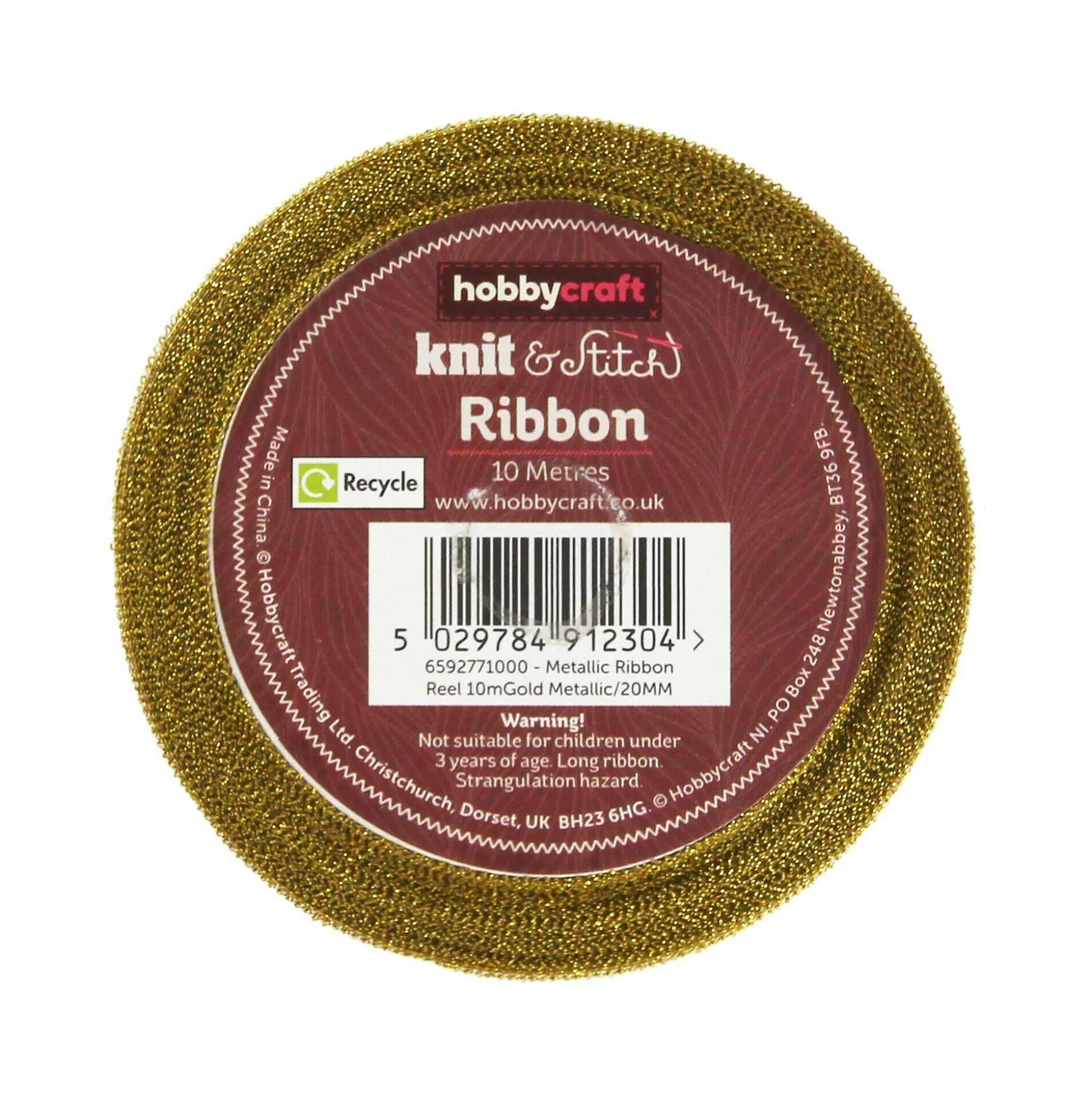 Gold Metallic Ribbon 20Mm X 10M-Hobbycraft Fashion