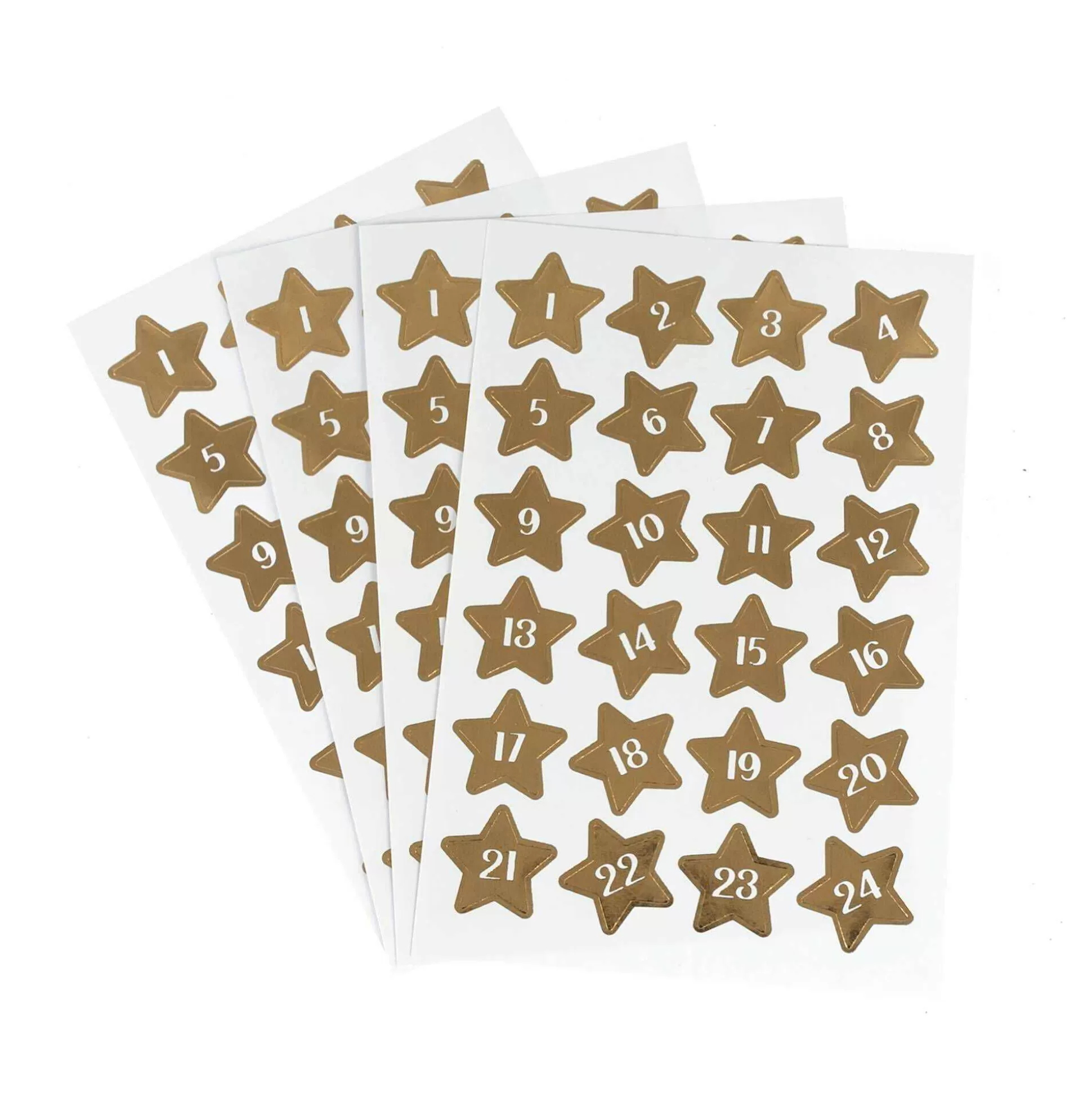 Gold Star Number Countdown Stickers 4 Sheets-Hobbycraft Sale