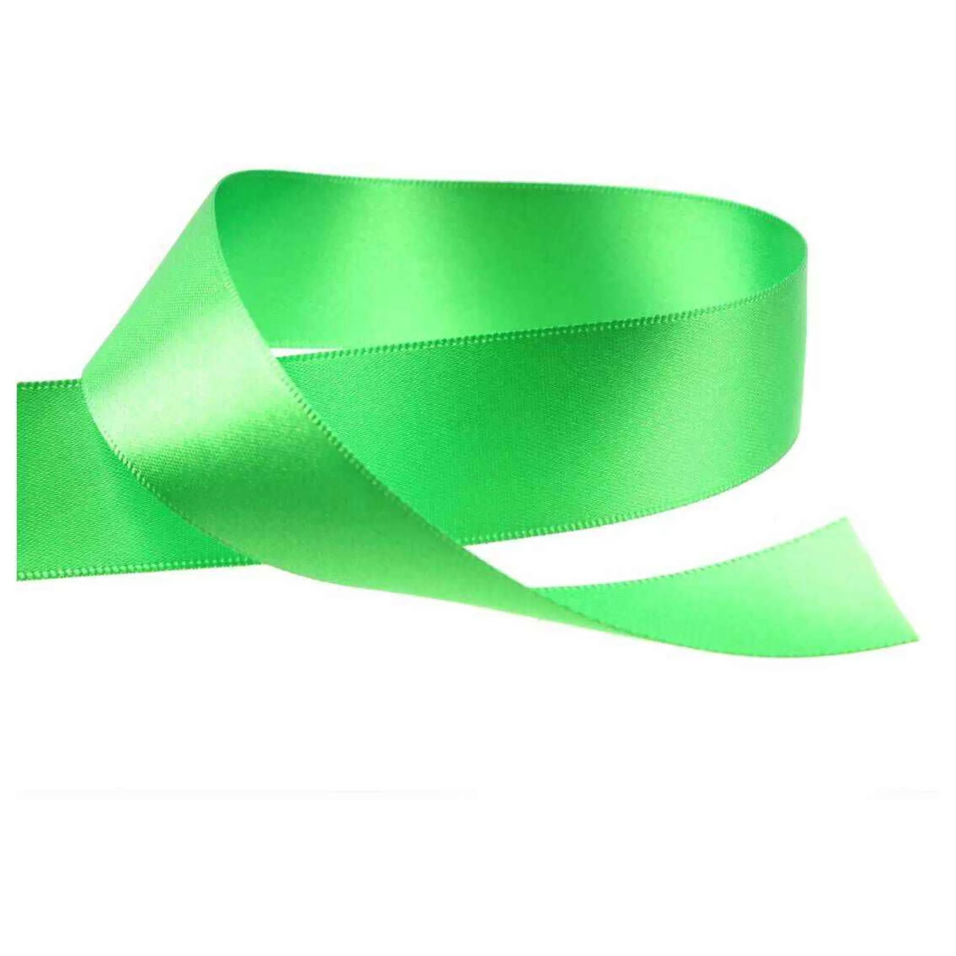 Green Double-Faced Satin Ribbon 24Mm X 5M-Hobbycraft Outlet