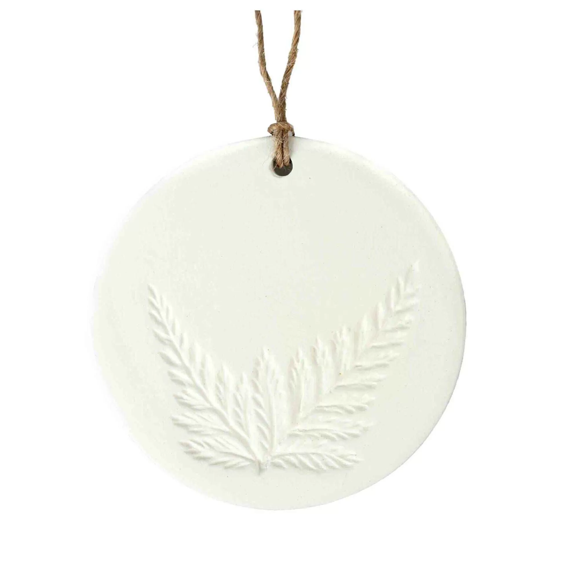 Hanging Ceramic Double Fern Leaf Decoration 7Cm-Hobbycraft Best
