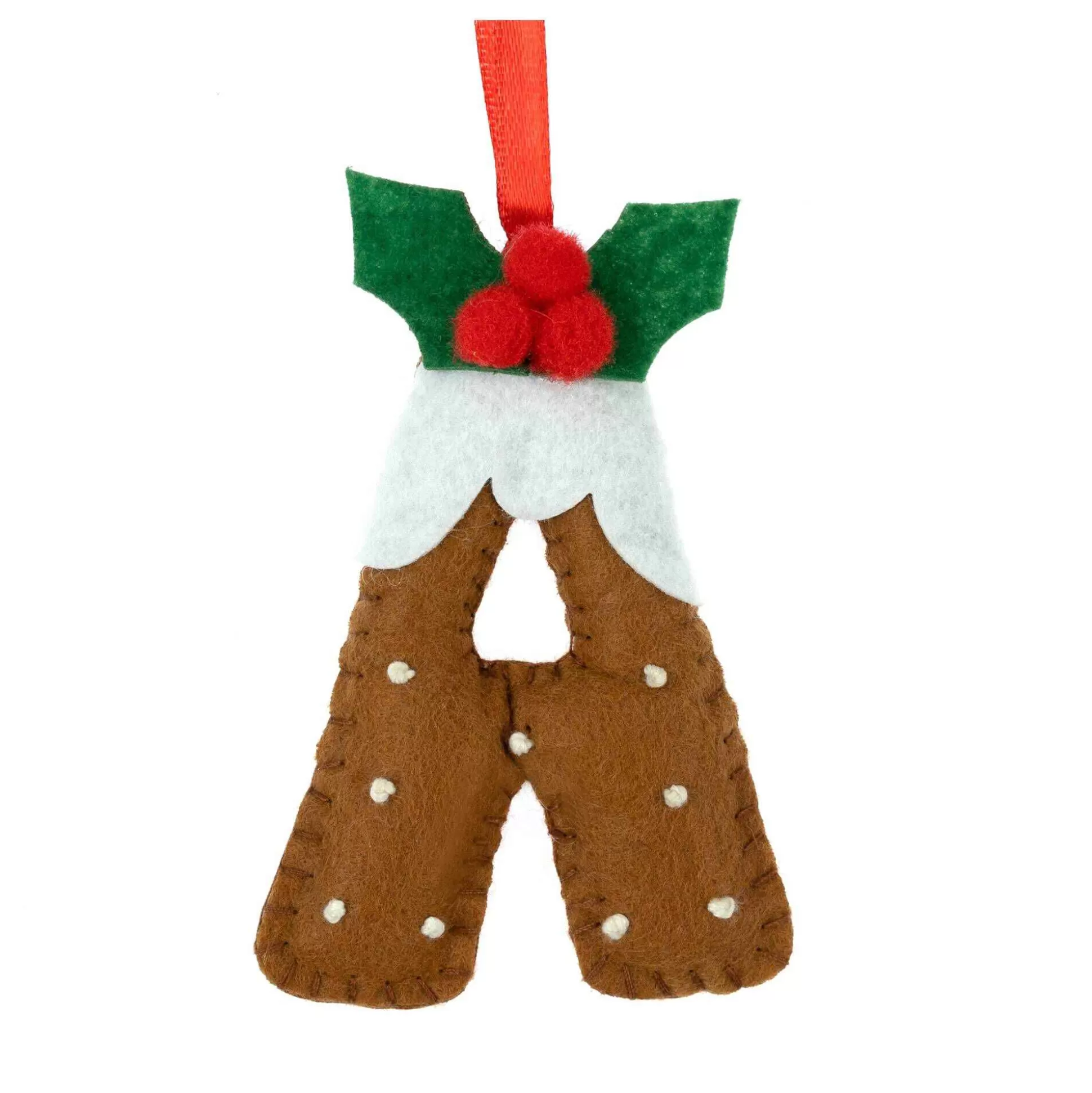 Hanging Christmas Pudding Felt Letter A-Hobbycraft New