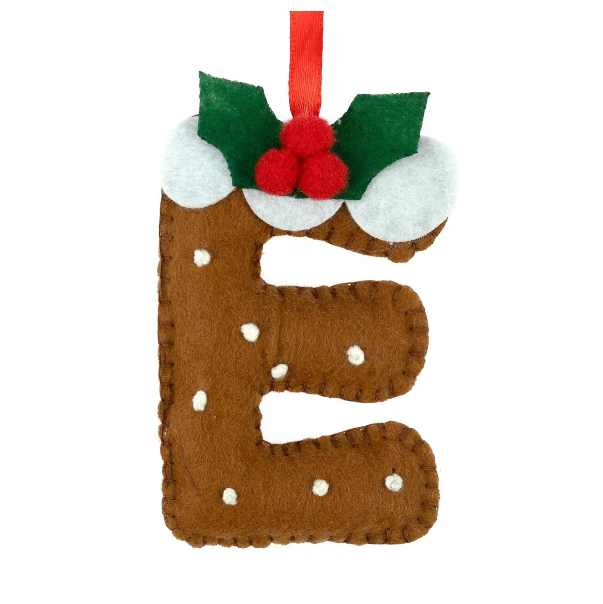 Hanging Christmas Pudding Felt Letter E-Hobbycraft Cheap