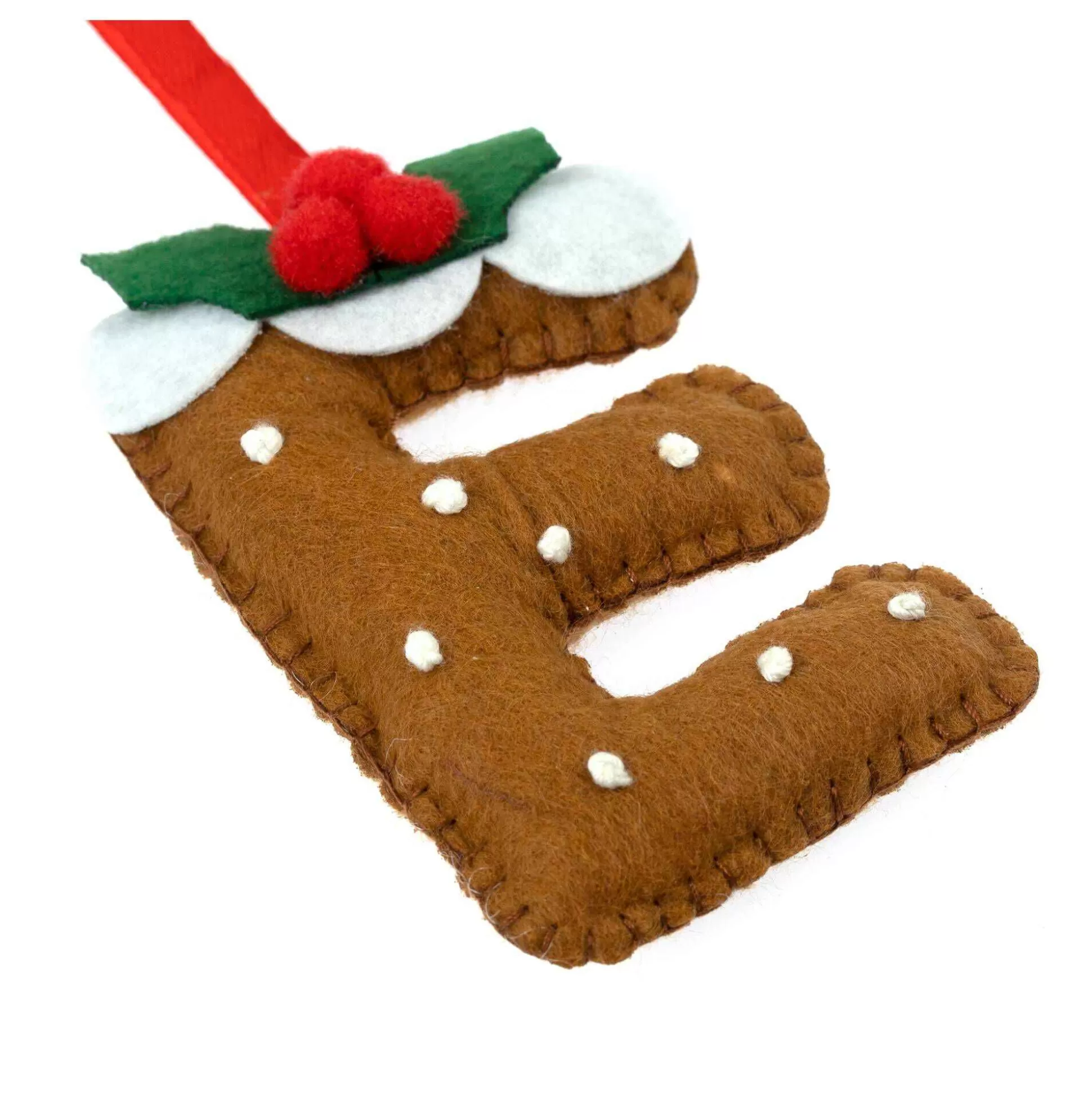 Hanging Christmas Pudding Felt Letter E-Hobbycraft Cheap