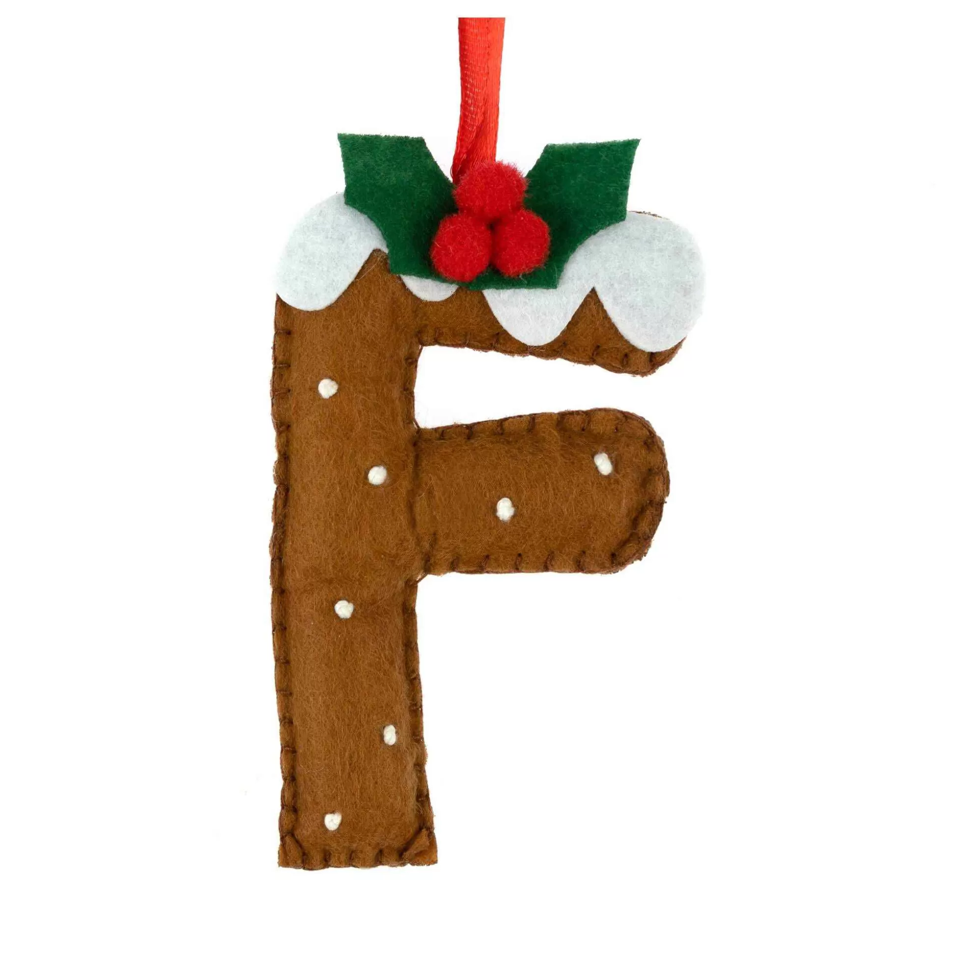 Hanging Christmas Pudding Felt Letter F-Hobbycraft Hot