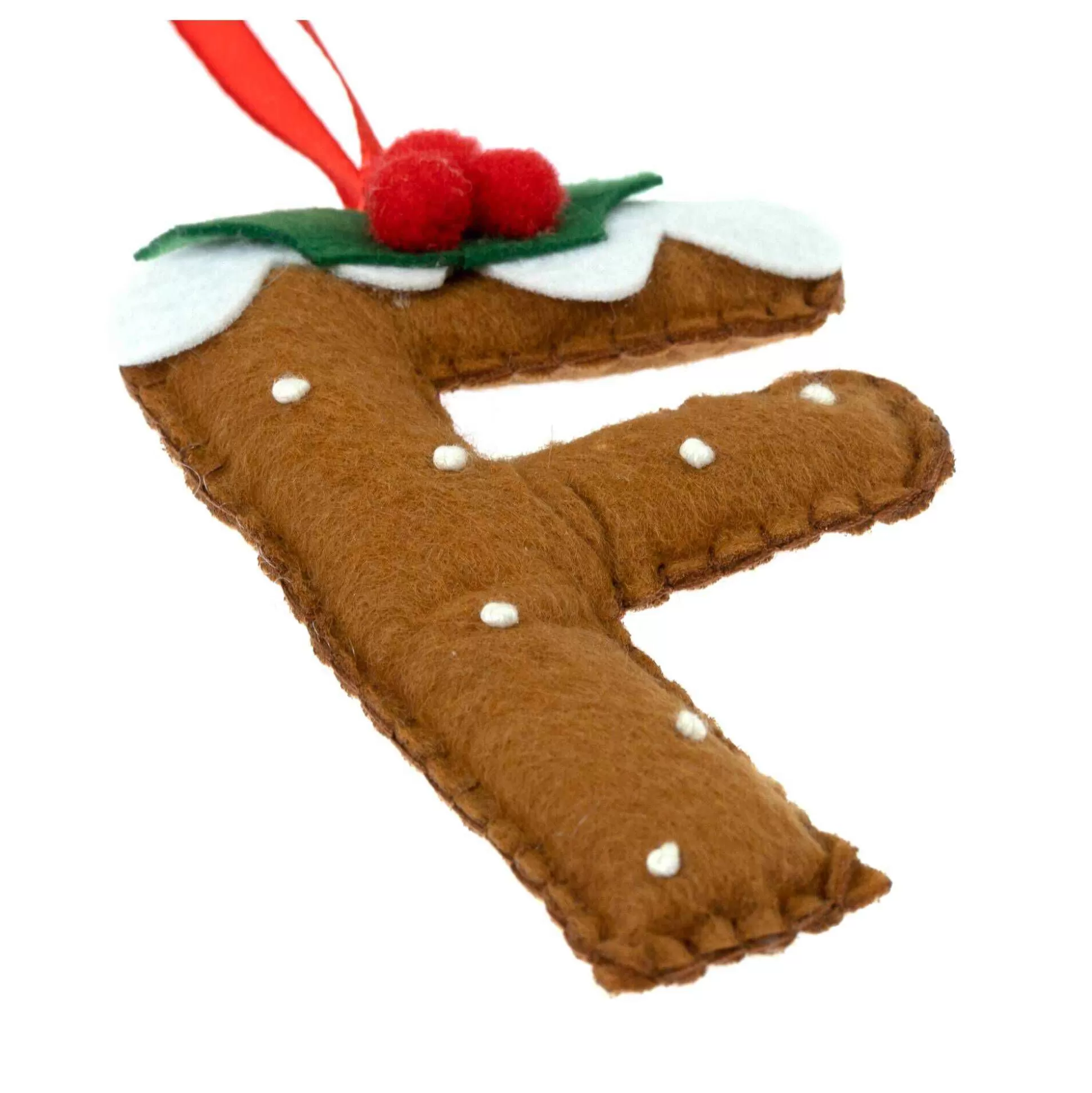 Hanging Christmas Pudding Felt Letter F-Hobbycraft Hot