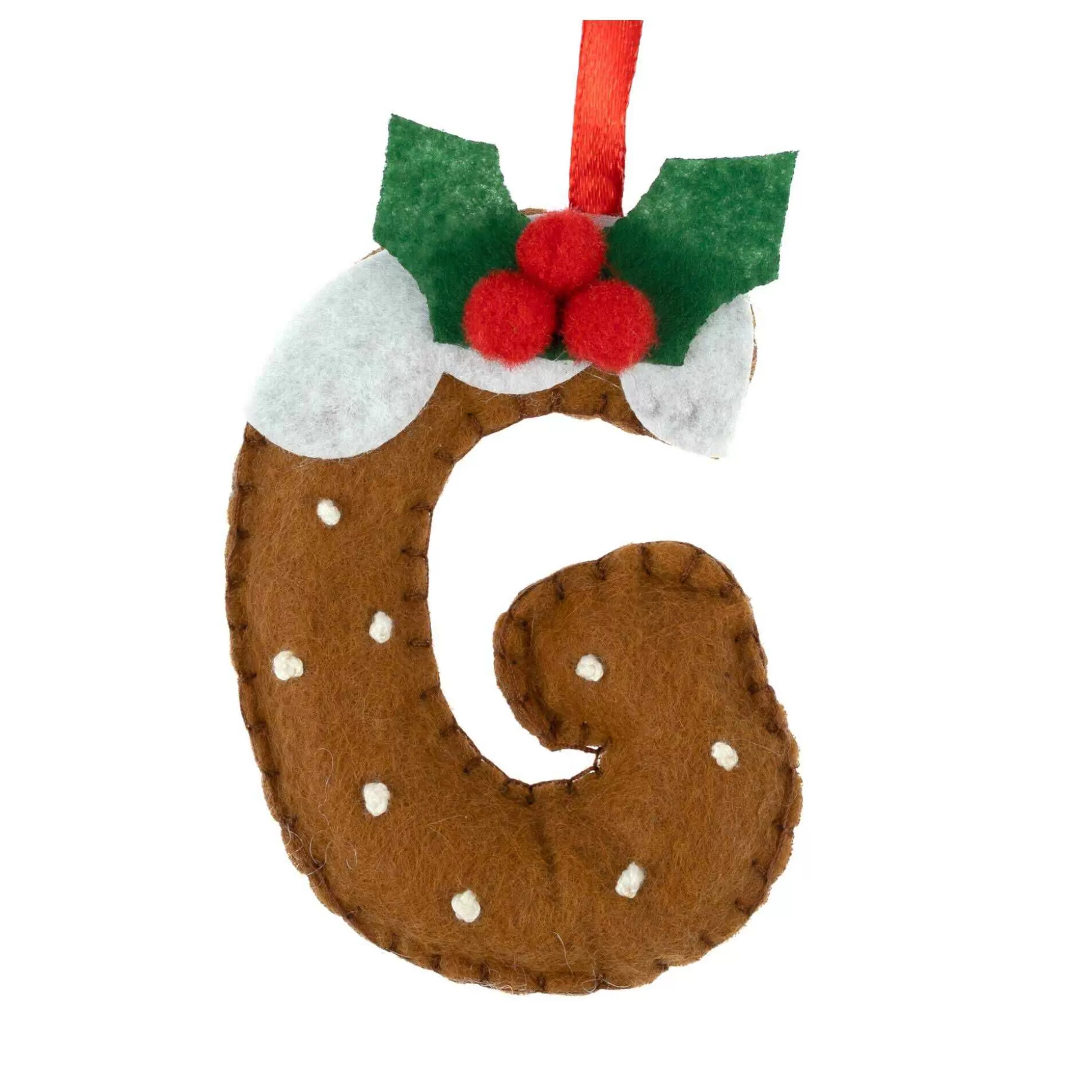 Hanging Christmas Pudding Felt Letter G-Hobbycraft Cheap