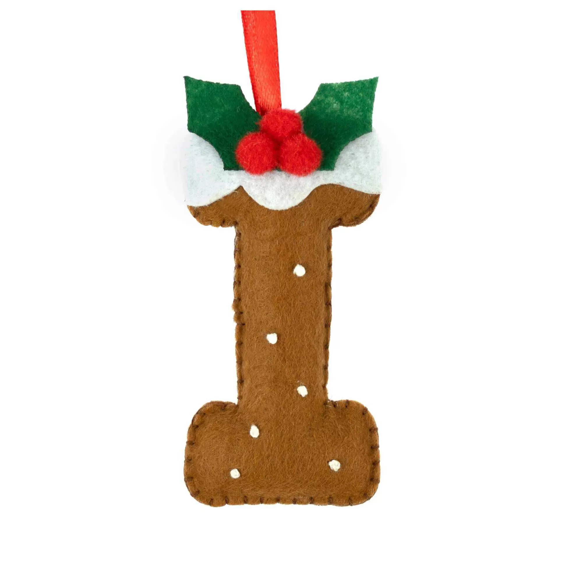 Hanging Christmas Pudding Felt Letter I-Hobbycraft New