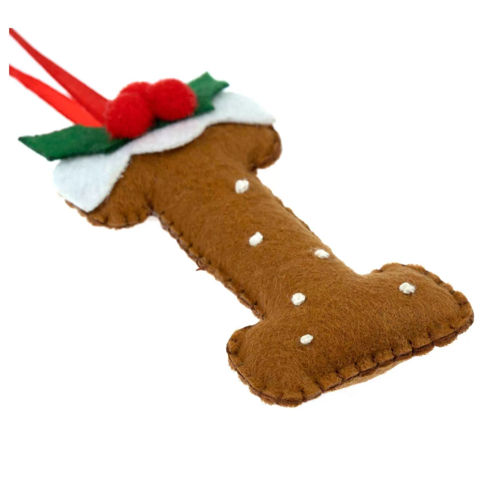 Hanging Christmas Pudding Felt Letter I-Hobbycraft New