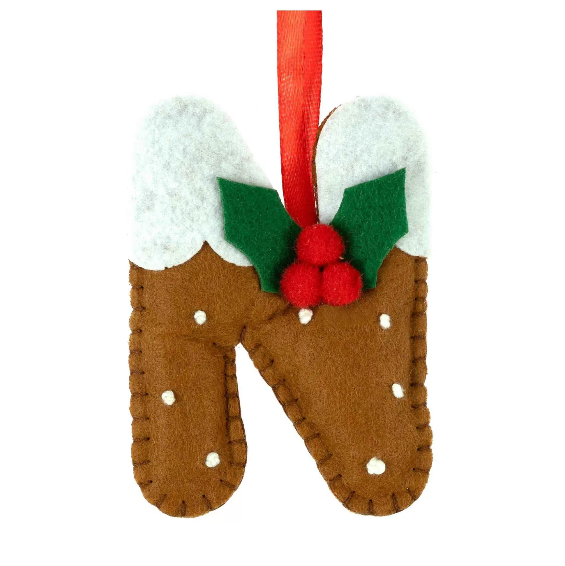 Hanging Christmas Pudding Felt Letter N-Hobbycraft Online