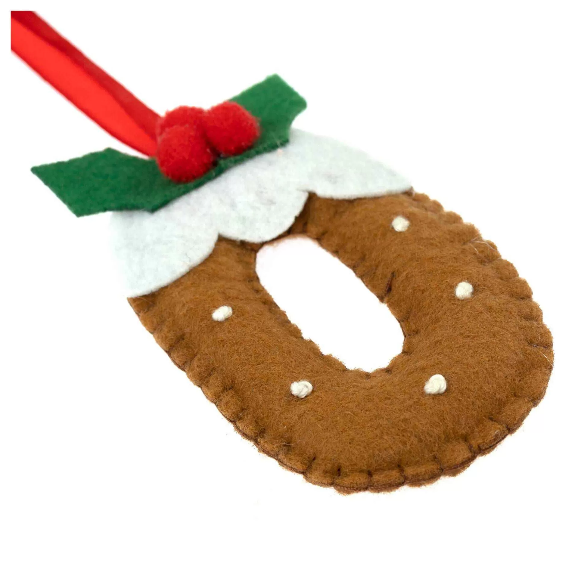 Hanging Christmas Pudding Felt Letter O-Hobbycraft Clearance