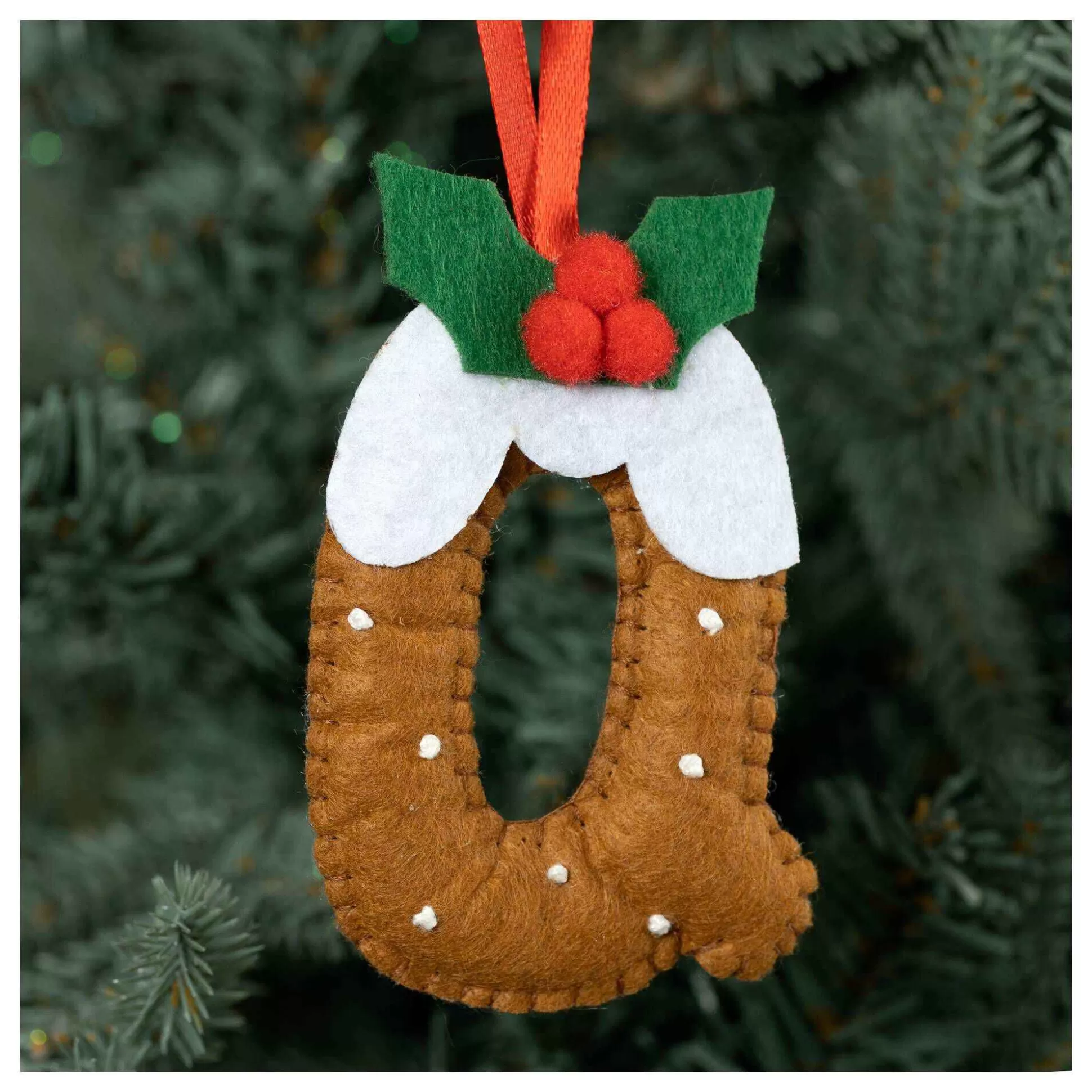 Hanging Christmas Pudding Felt Letter Q-Hobbycraft Flash Sale