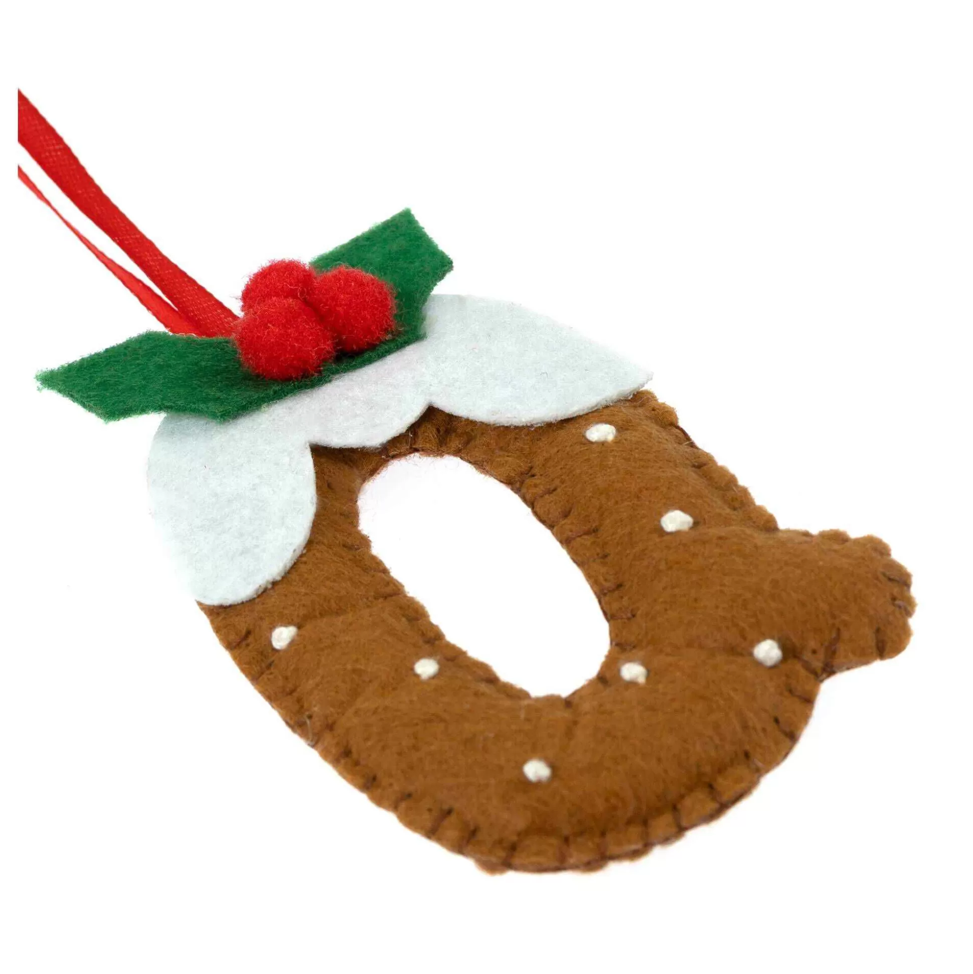 Hanging Christmas Pudding Felt Letter Q-Hobbycraft Flash Sale