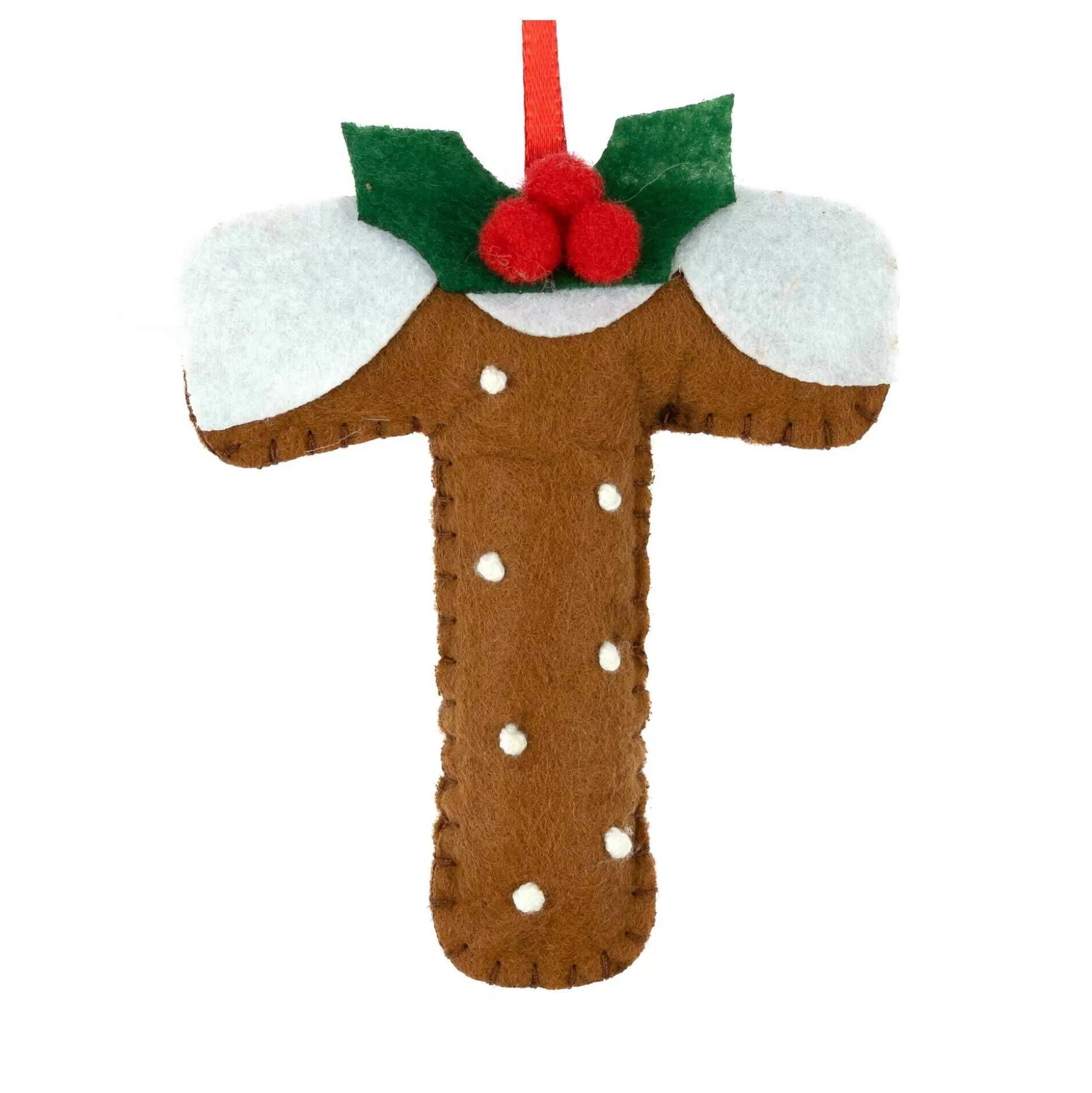 Hanging Christmas Pudding Felt Letter T-Hobbycraft Store