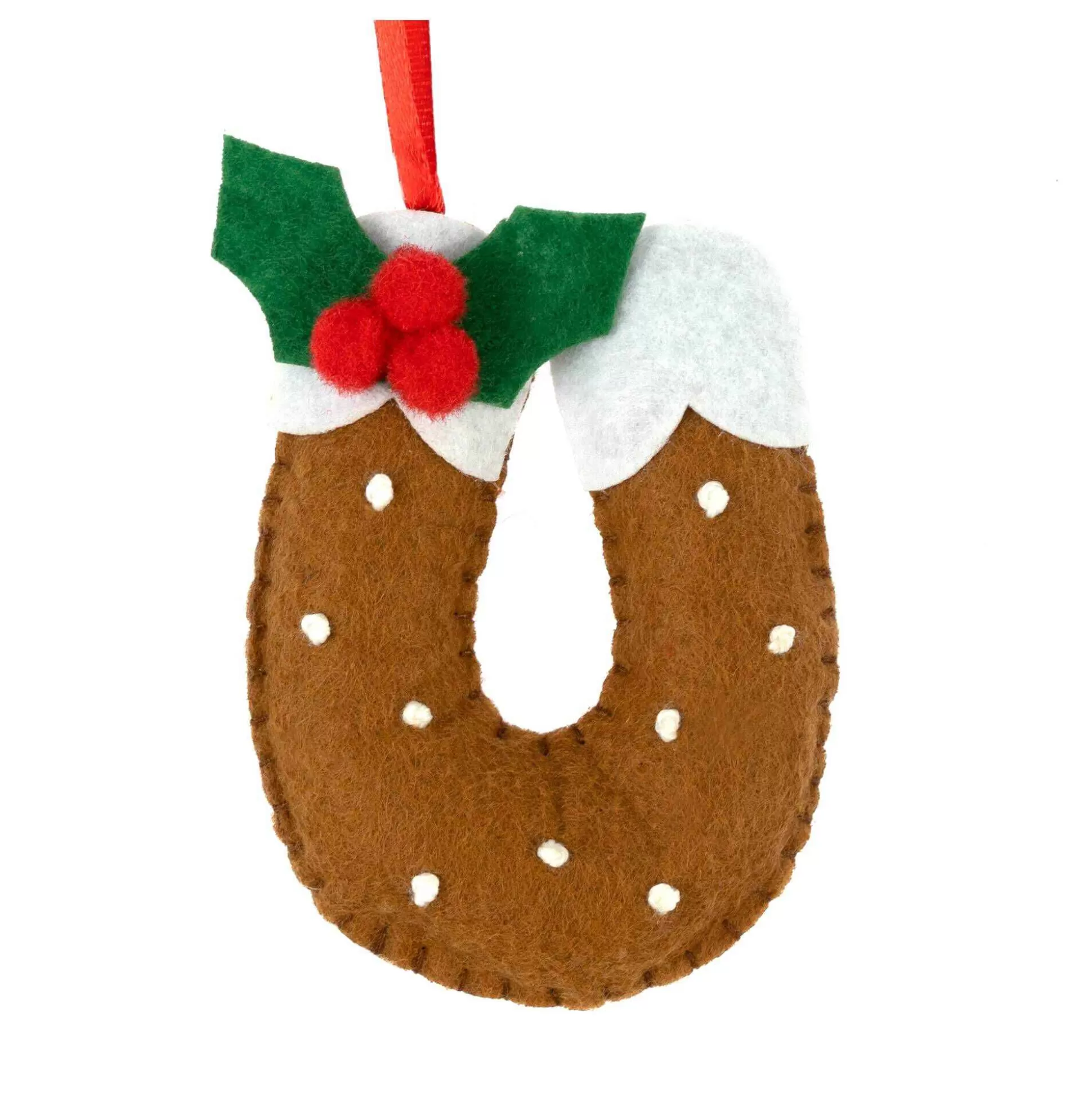 Hanging Christmas Pudding Felt Letter U-Hobbycraft Sale