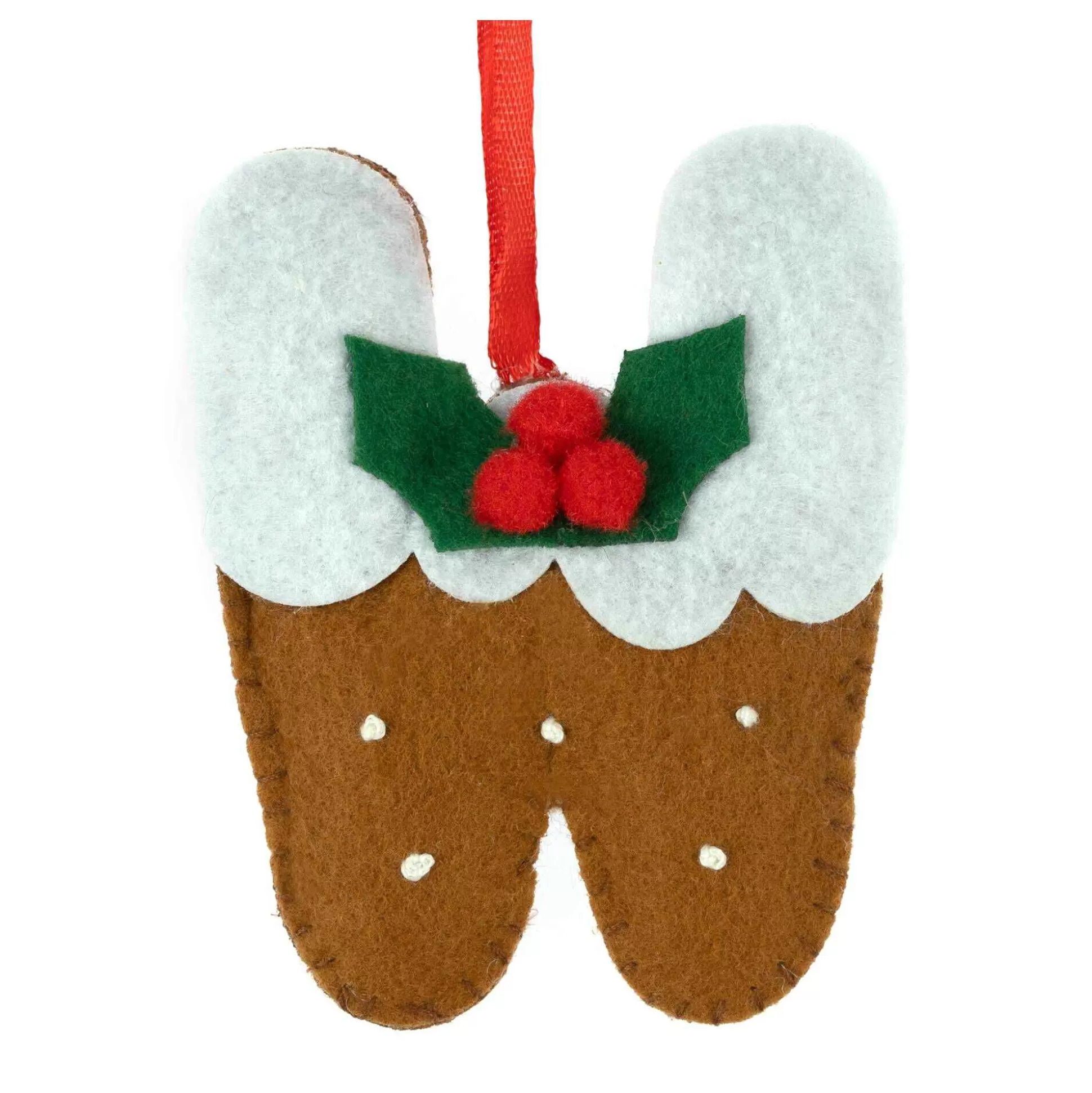 Hanging Christmas Pudding Felt Letter W-Hobbycraft Clearance