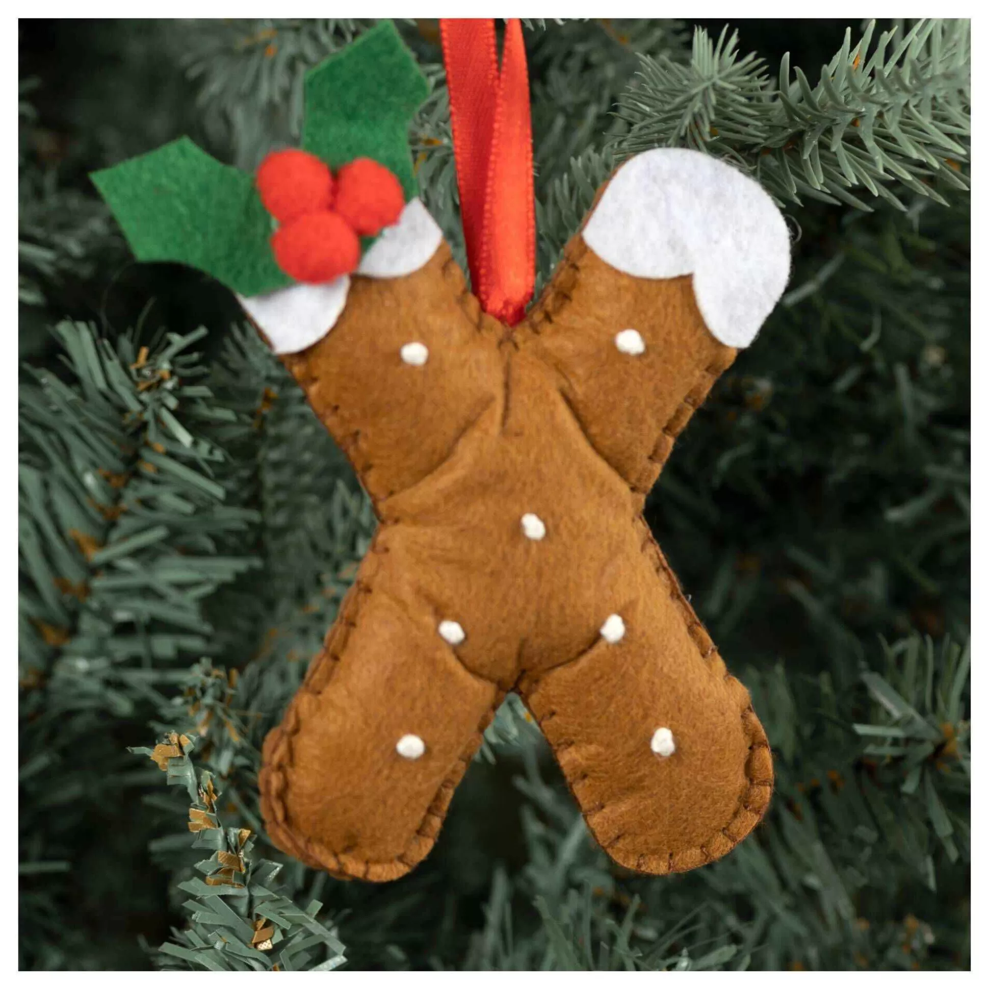 Hanging Christmas Pudding Felt Letter X-Hobbycraft Flash Sale