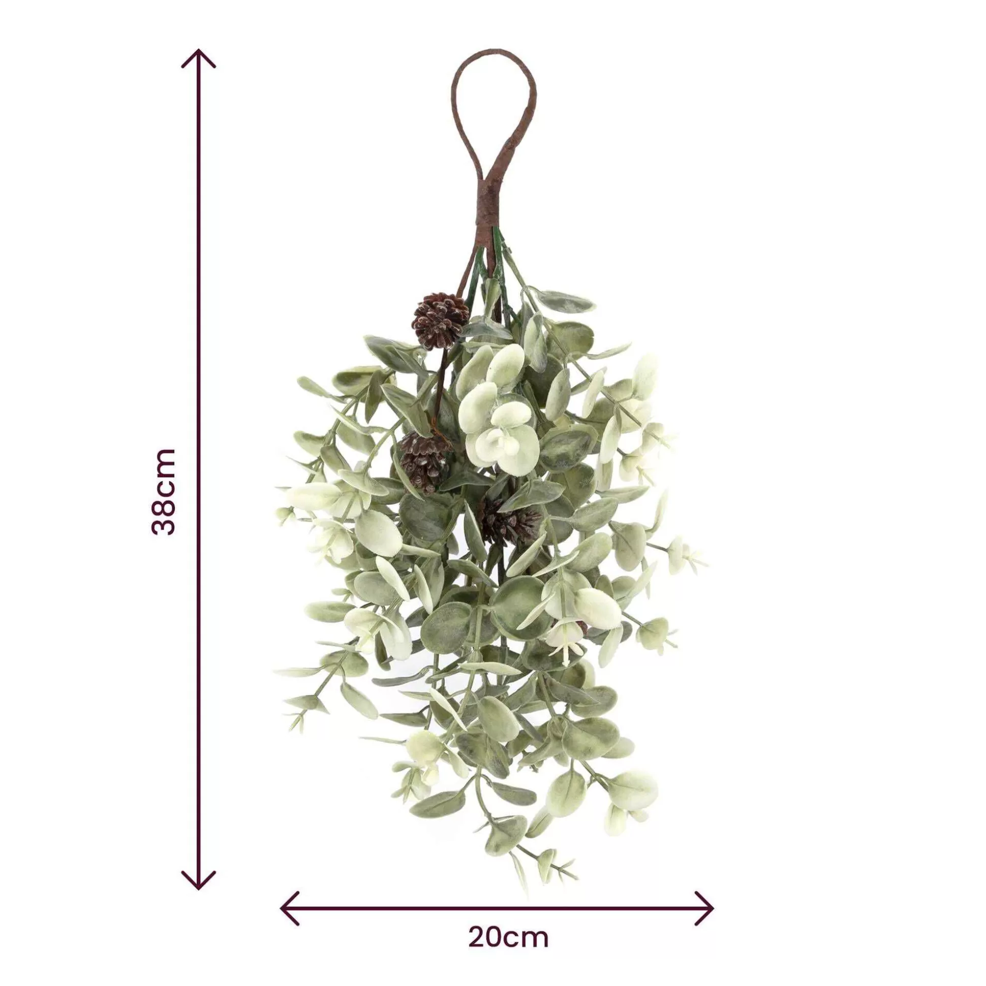 Hanging Eucalyptus Decoration With Pinecones 38Cm-Hobbycraft Clearance