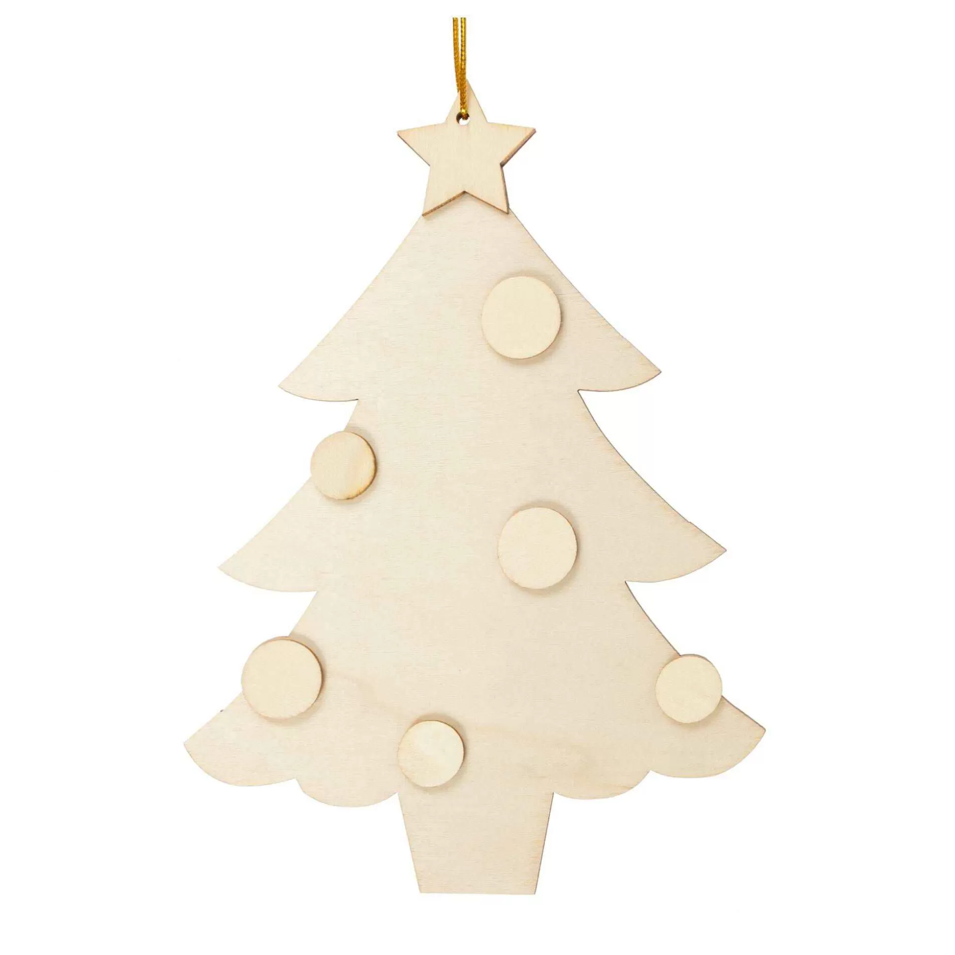 Hanging Wooden Christmas Tree Decoration 21Cm-Hobbycraft Best