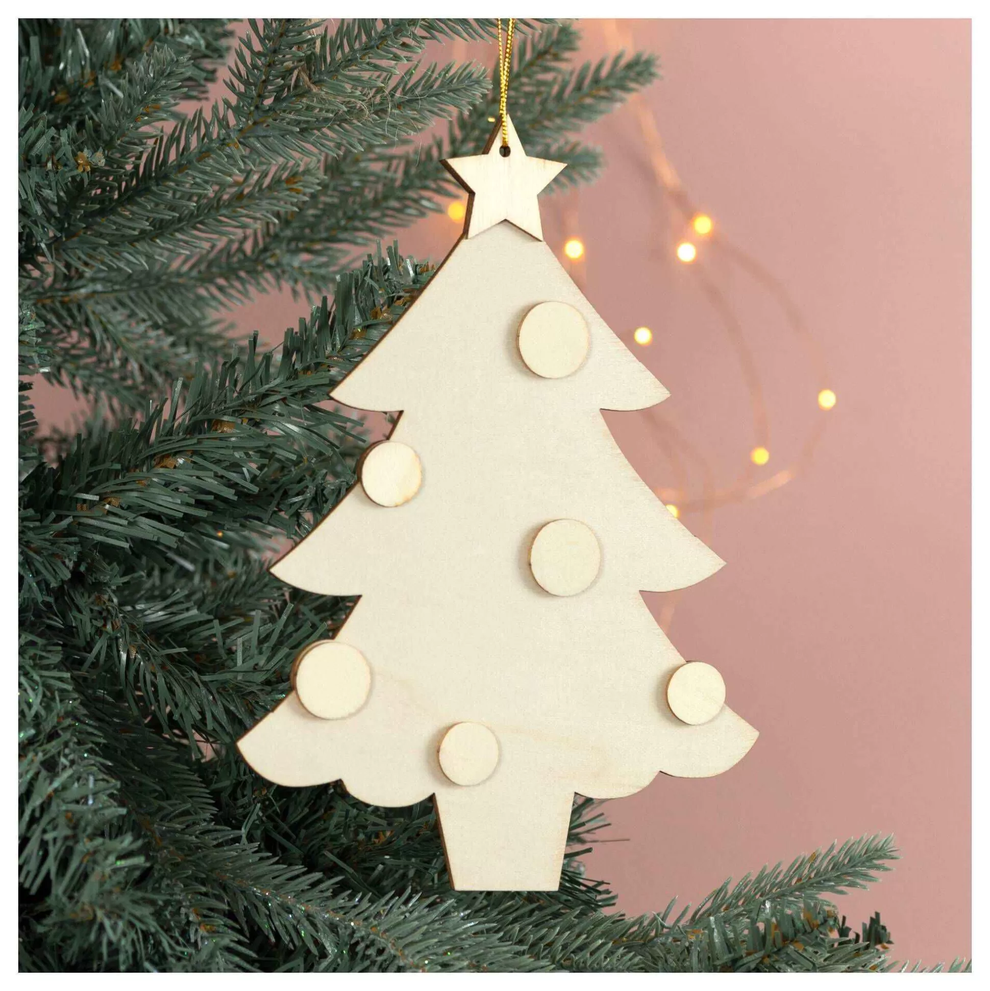 Hanging Wooden Christmas Tree Decoration 21Cm-Hobbycraft Best