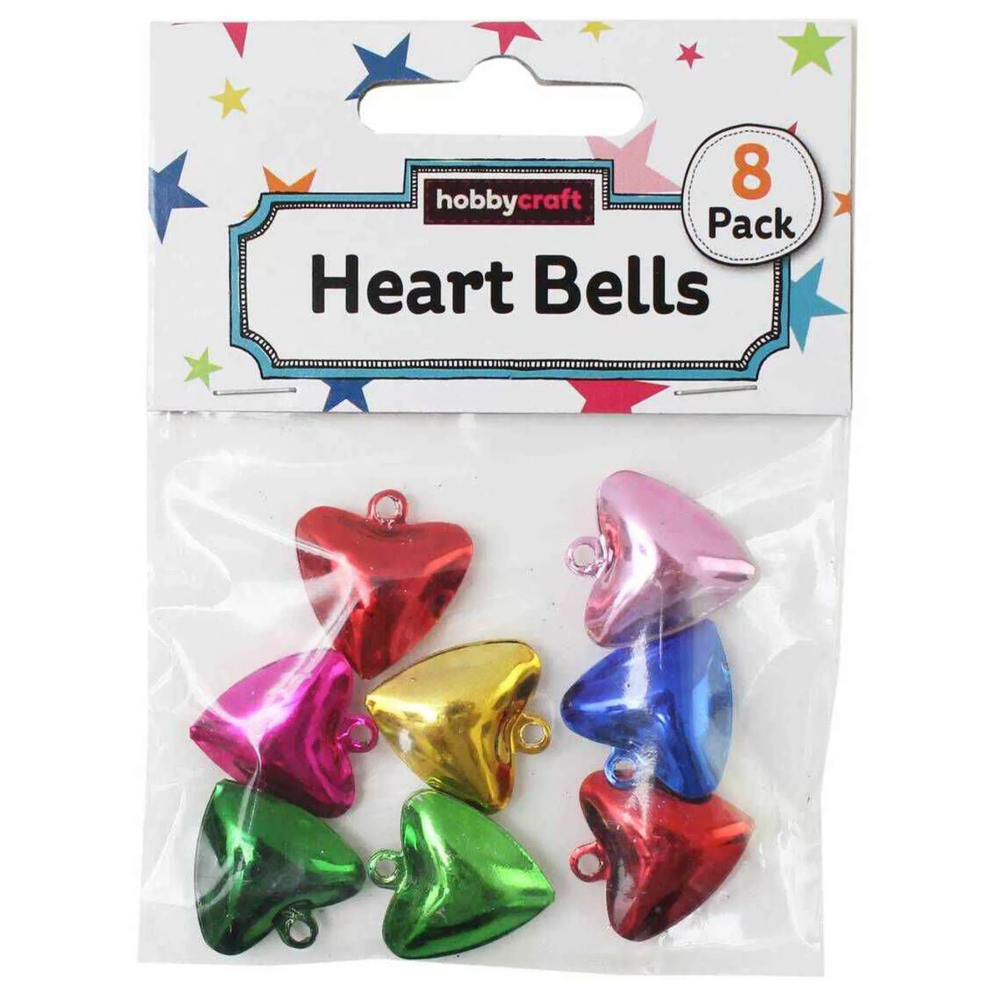 Heart Shape Bells 8 Pack-Hobbycraft Fashion