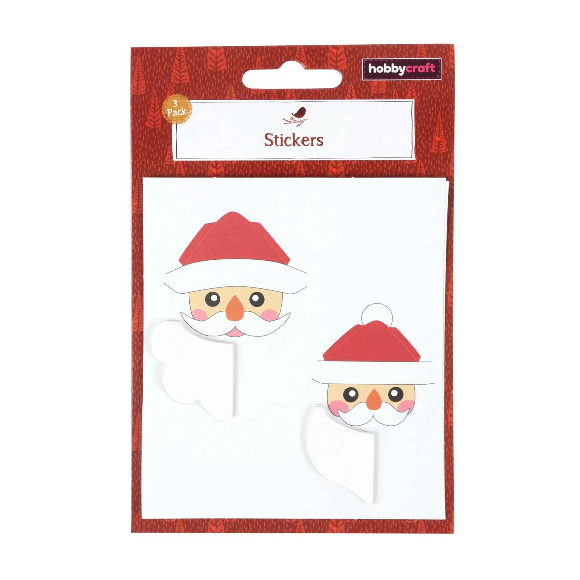 Honeycomb Santa Stickers 3 Pack-Hobbycraft Sale