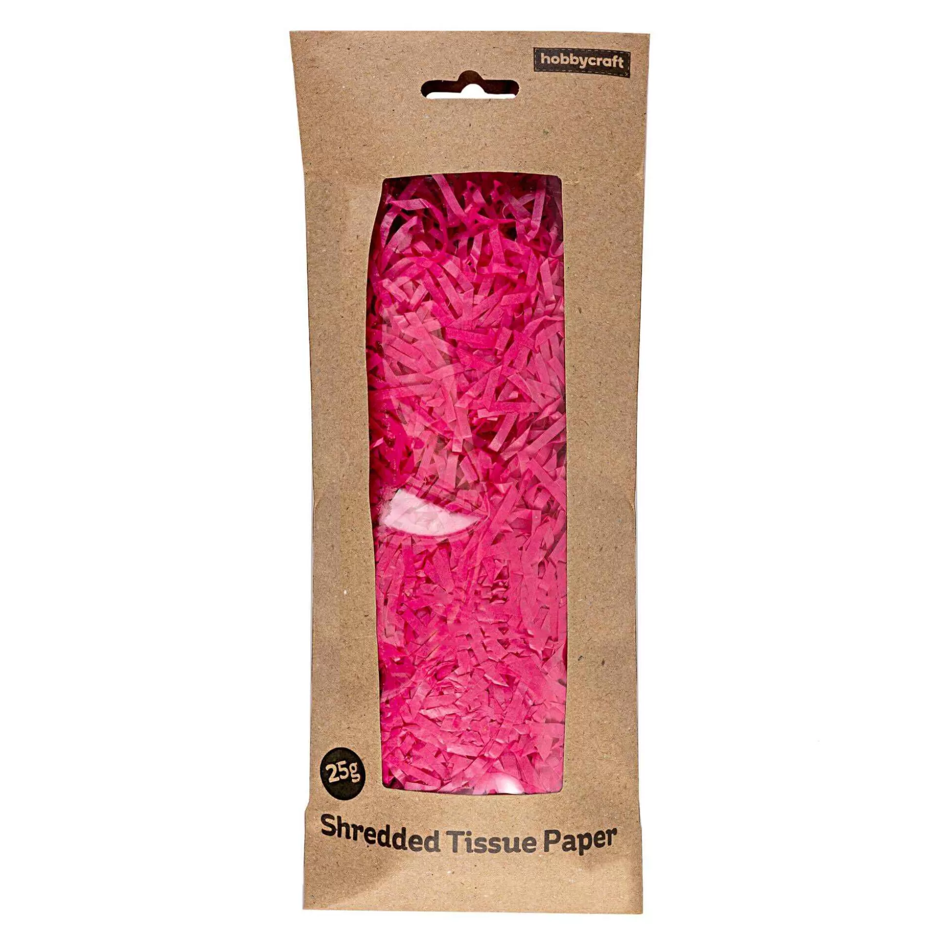 Hot Pink Shredded Tissue Paper 25G-Hobbycraft Clearance