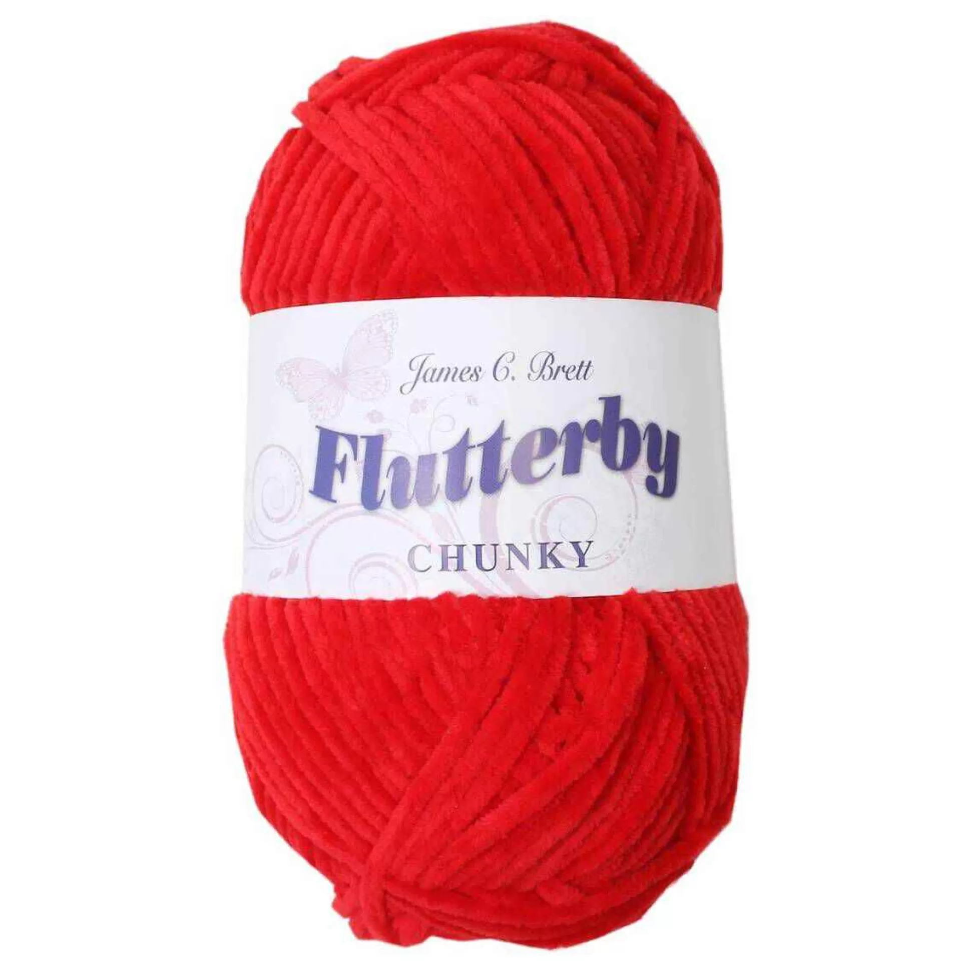 James C Brett Red Flutterby Chunky Yarn 100G-Hobbycraft Flash Sale