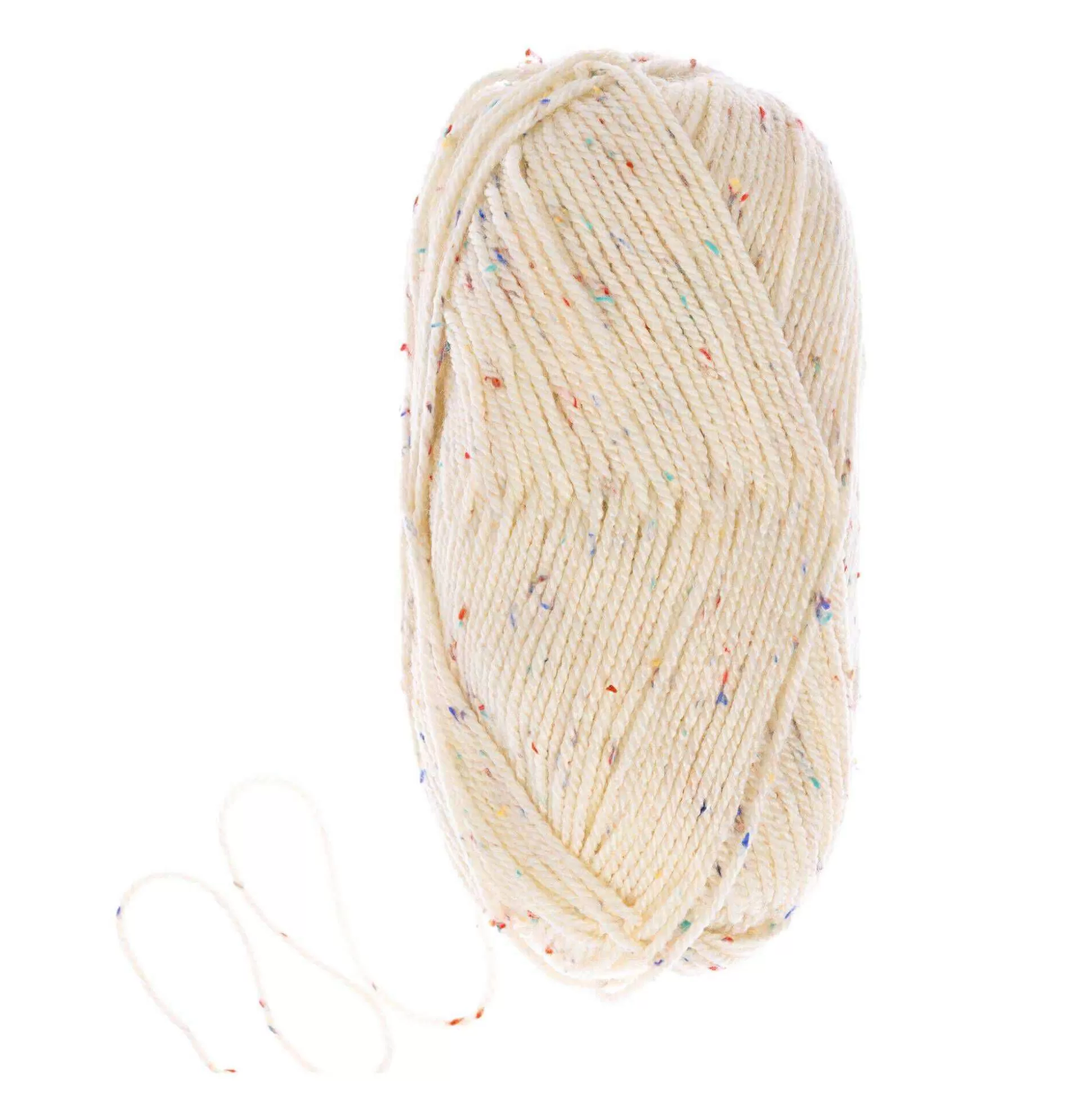 Knitcraft Cream Tweed Everyday Aran Yarn 100G-Hobbycraft Sale