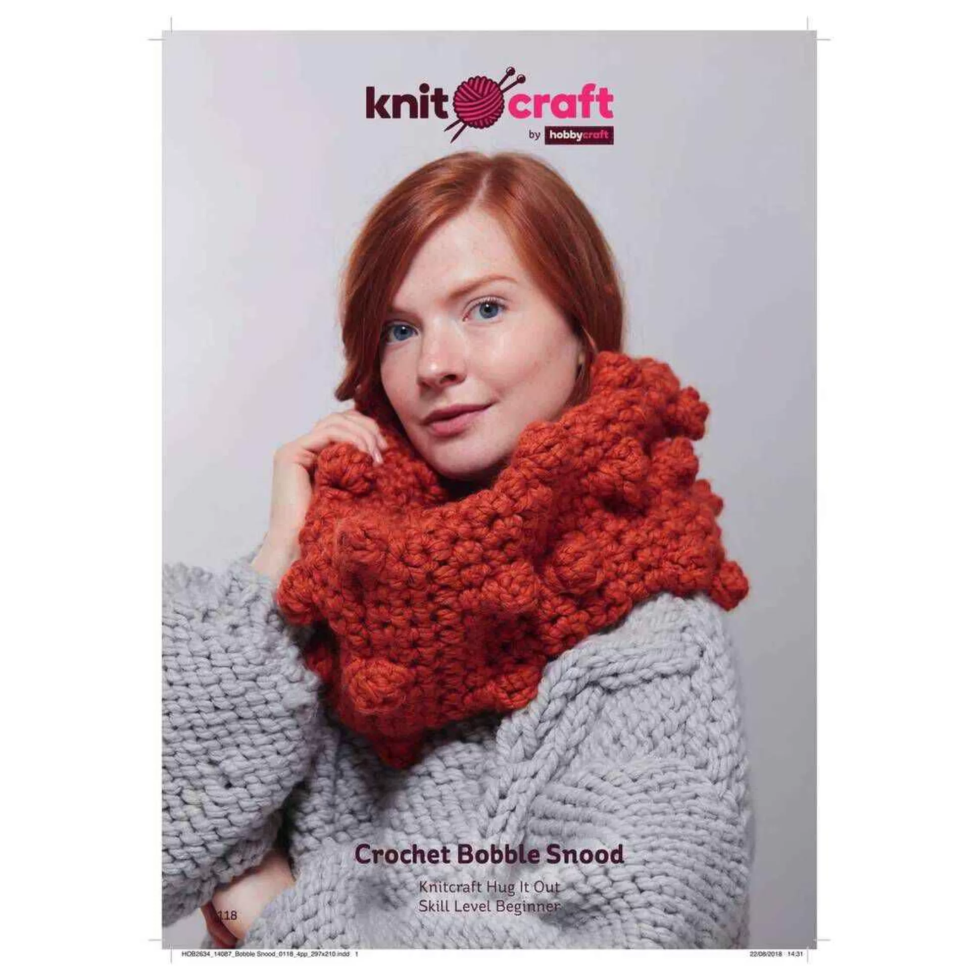 Knitcraft Crochet Bobble Snood Digital Pattern 0118-Hobbycraft New