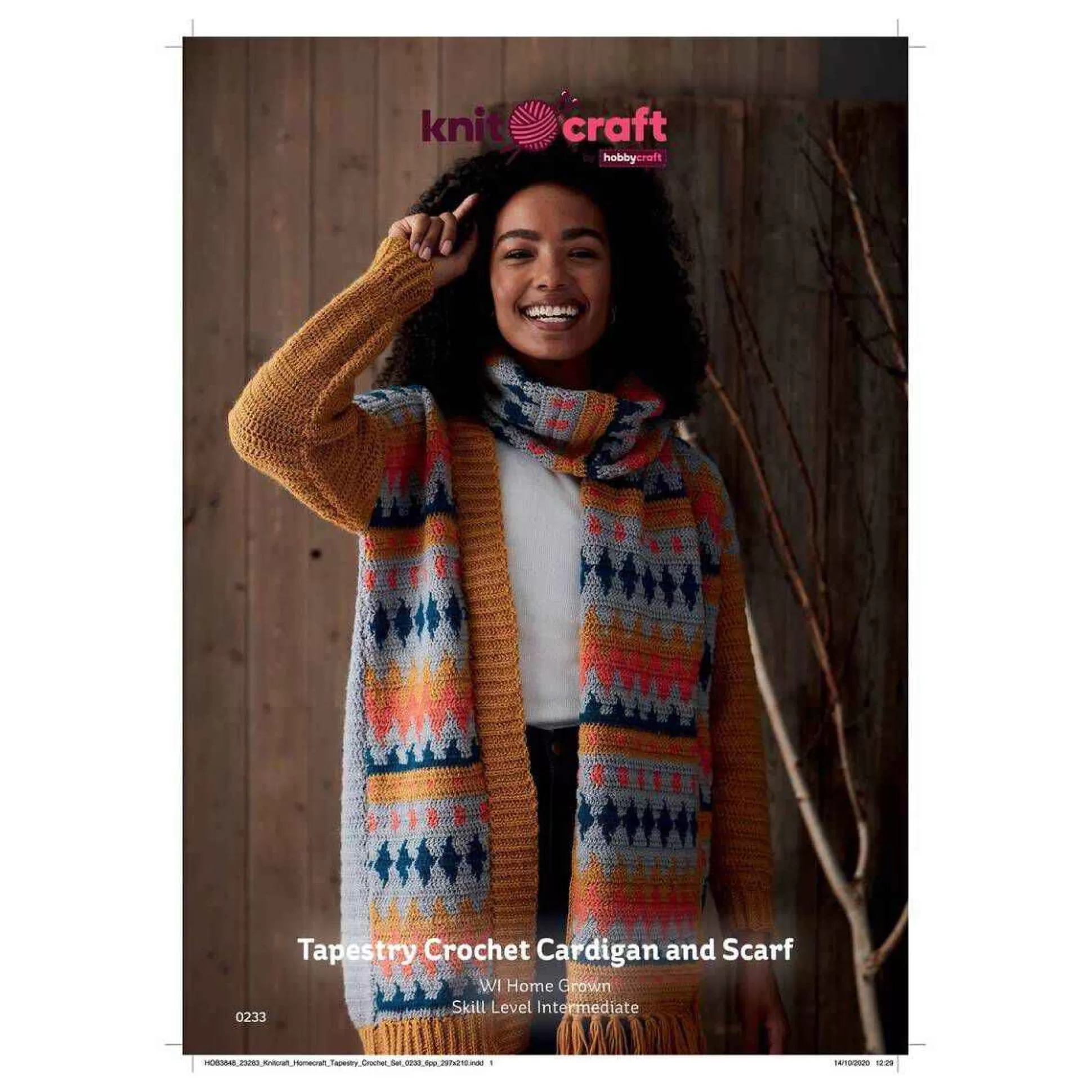 Knitcraft Crochet Cardigan And Scarf Digital Pattern 0223-Hobbycraft Store