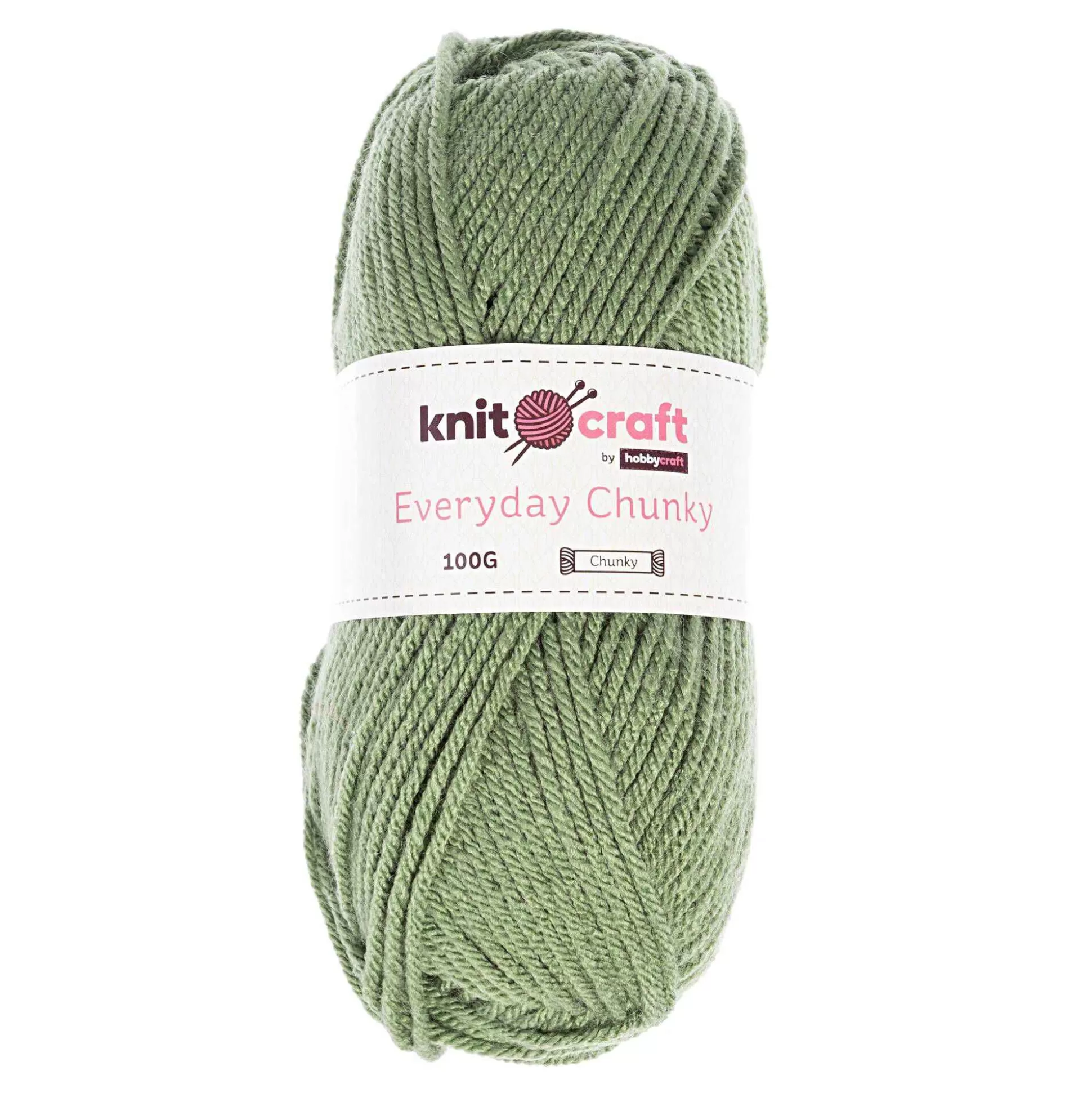 Knitcraft Green Everyday Chunky Yarn 100G-Hobbycraft Sale