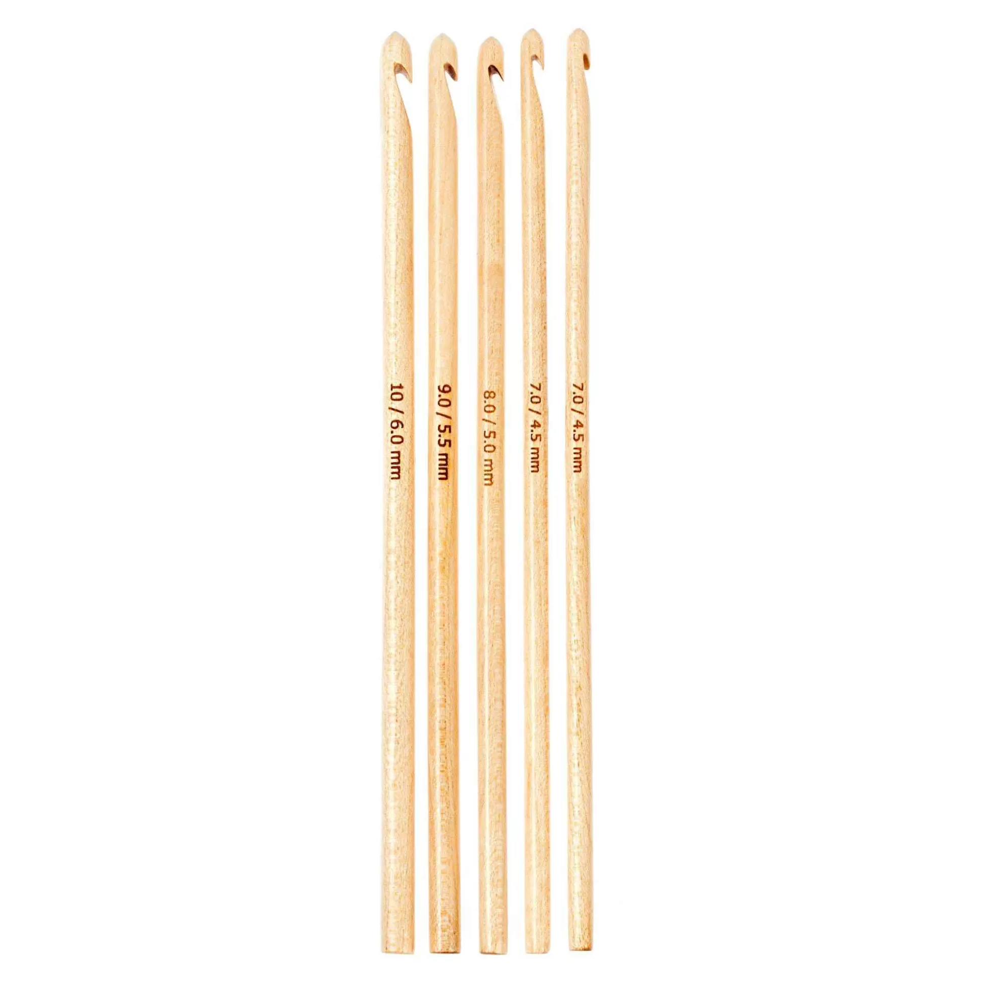 Knitcraft Maple Wood Crochet Hooks 5 Pack-Hobbycraft Clearance