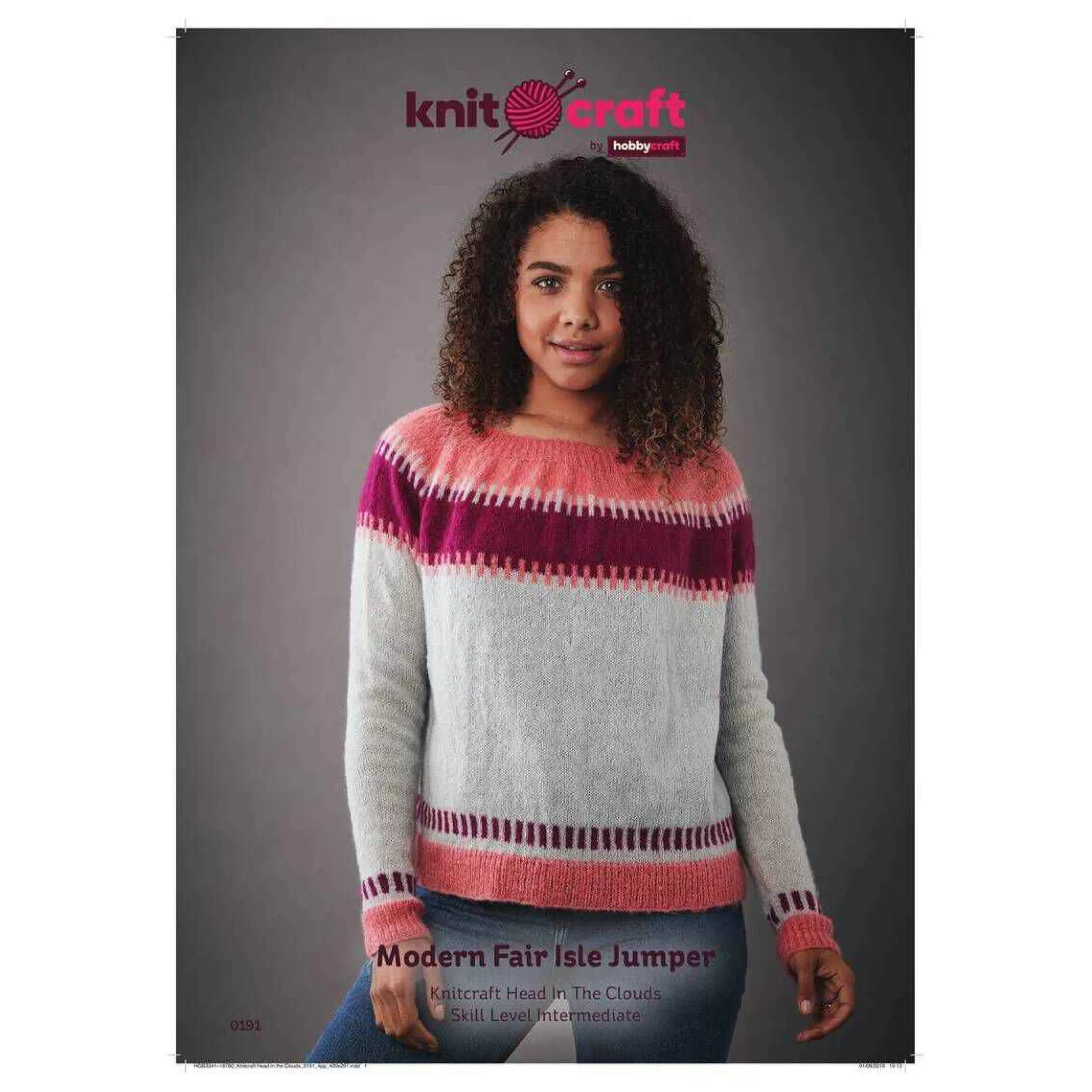 Knitcraft Modern Fair Isle Jumper Digital Pattern 0191-Hobbycraft Outlet