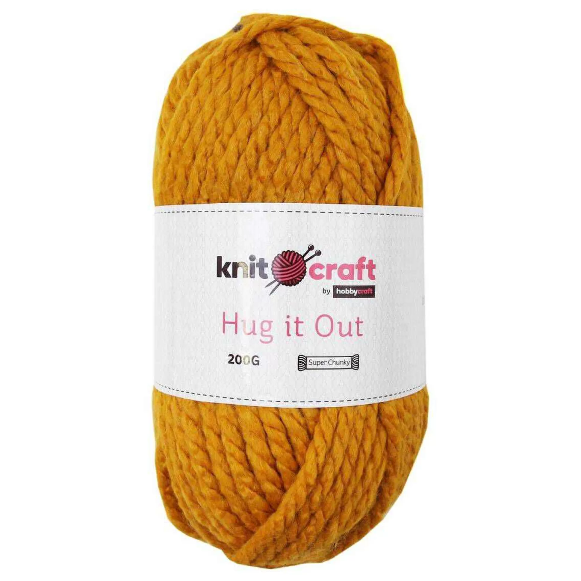 Knitcraft Mustard Hug It Out Yarn 200G-Hobbycraft Sale