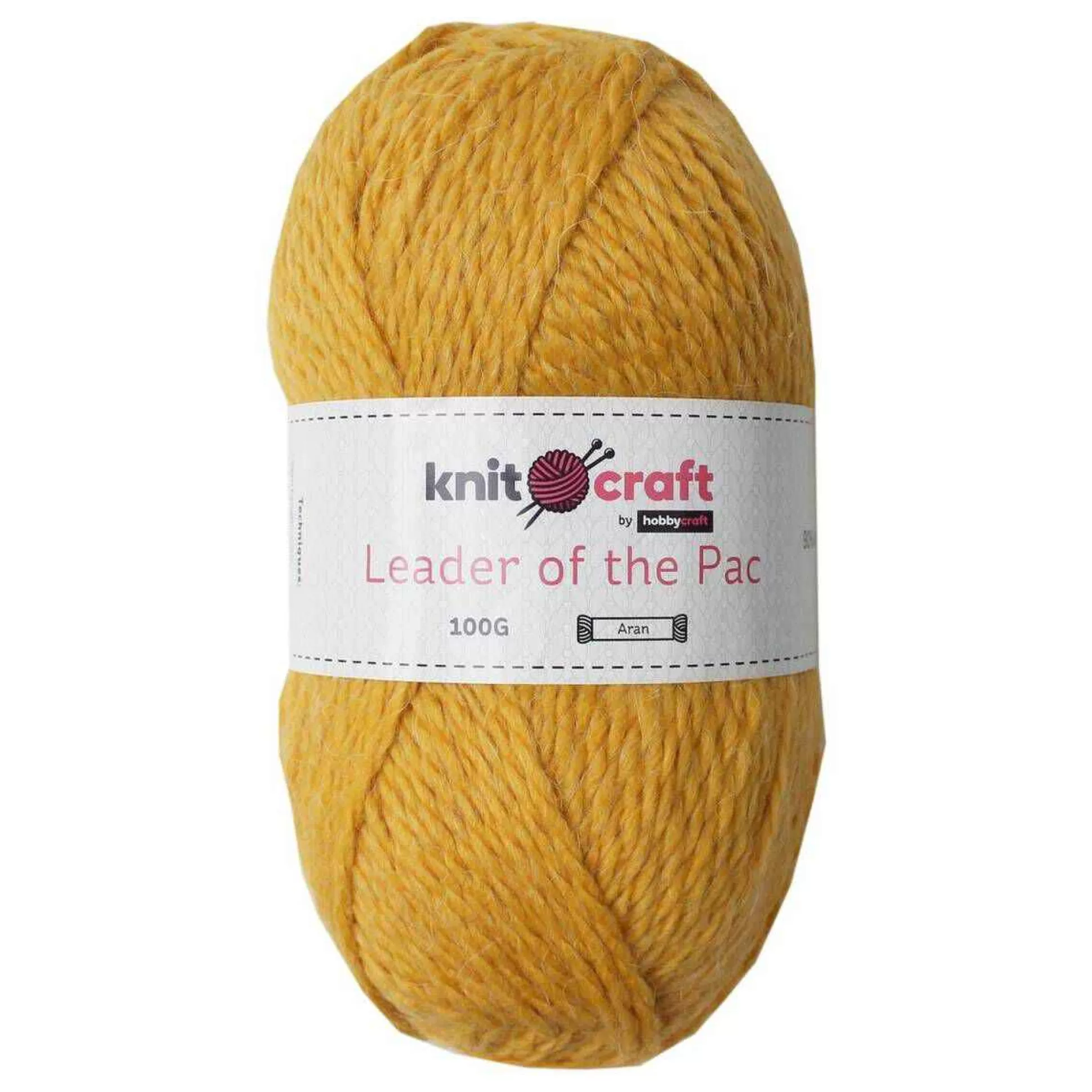 Knitcraft Mustard Leader Of The Pac Aran Yarn 100G-Hobbycraft Online