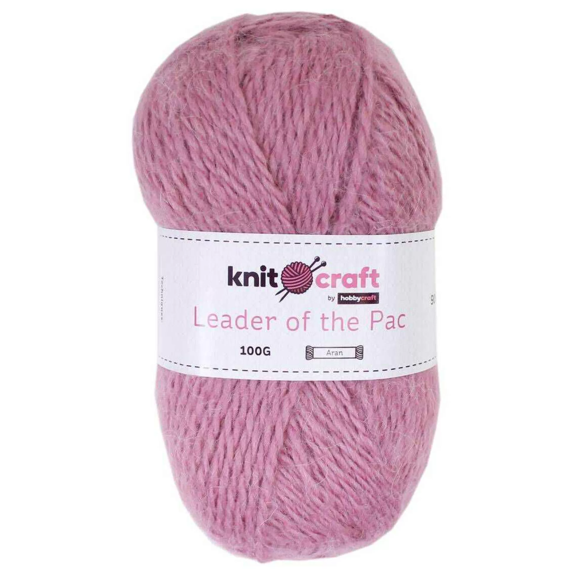 Knitcraft Pink Leader Of The Pac Aran Yarn 100G-Hobbycraft Sale