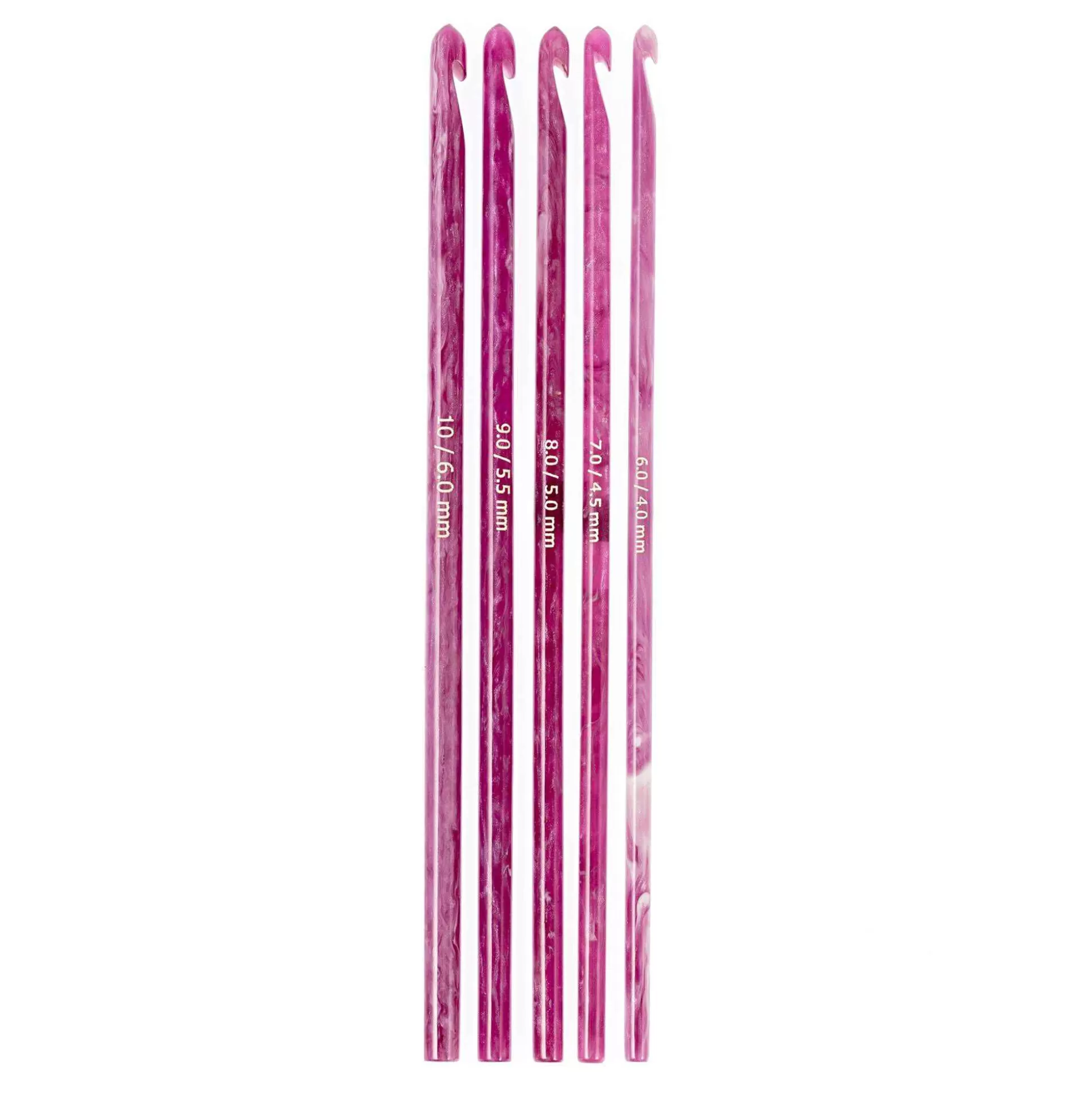 Knitcraft Purple Resin Crochet Hooks 5 Pack-Hobbycraft Fashion