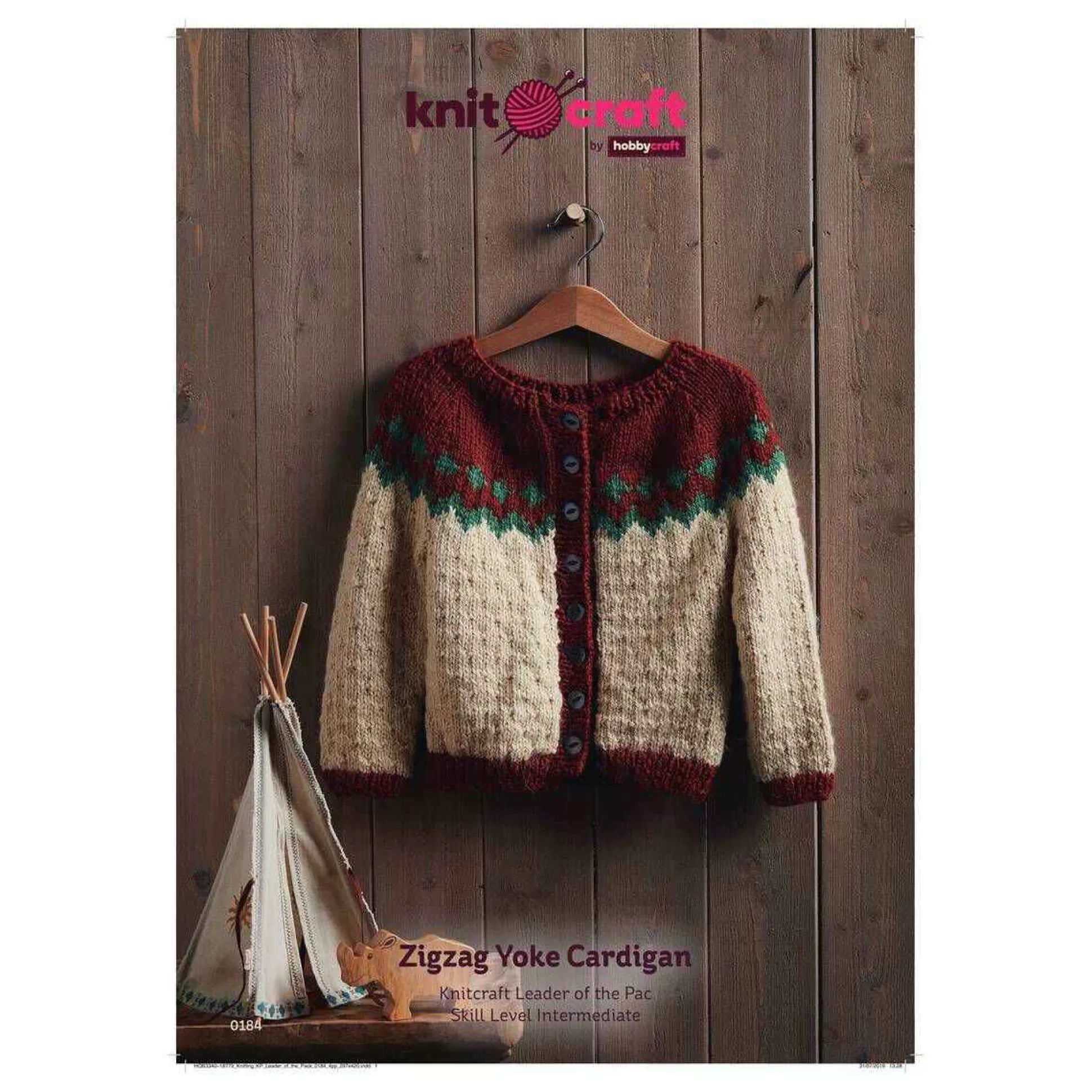 Knitcraft Zigzag Yoke Cardigan Digital Pattern 0184-Hobbycraft Best