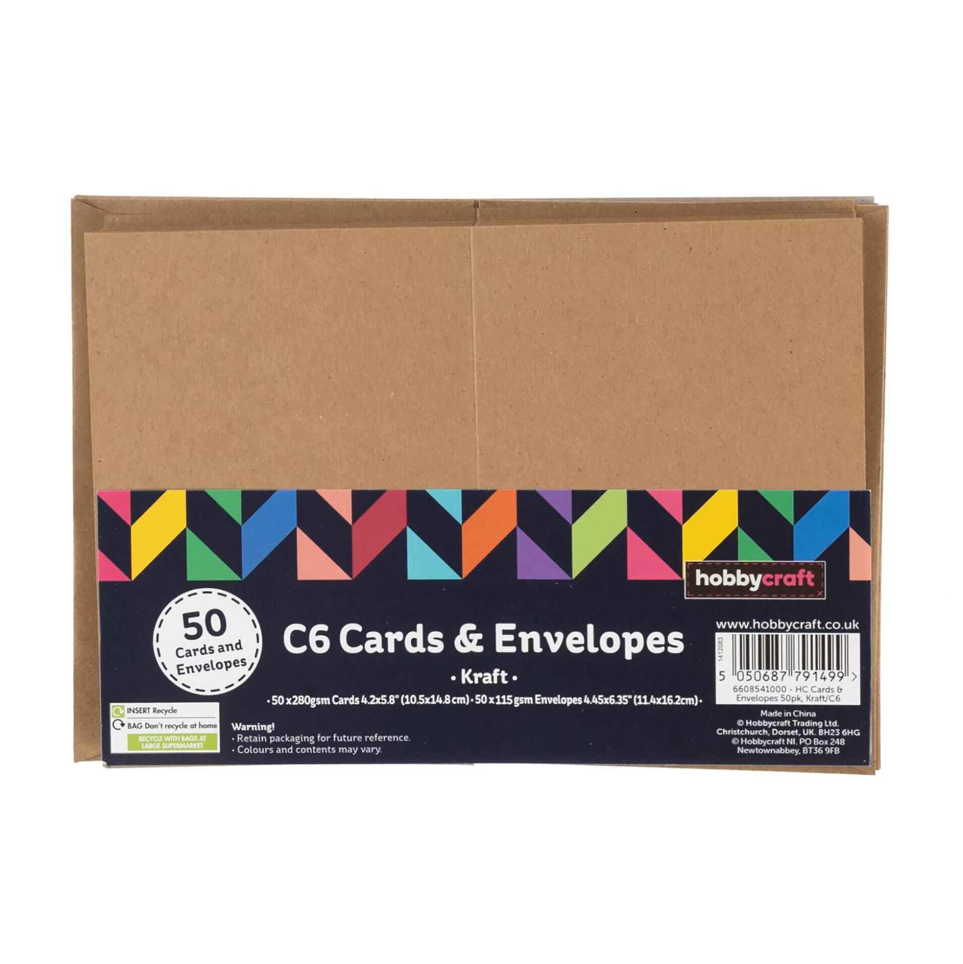 Kraft Cards And Envelopes C6 50 Pack-Hobbycraft Best Sale