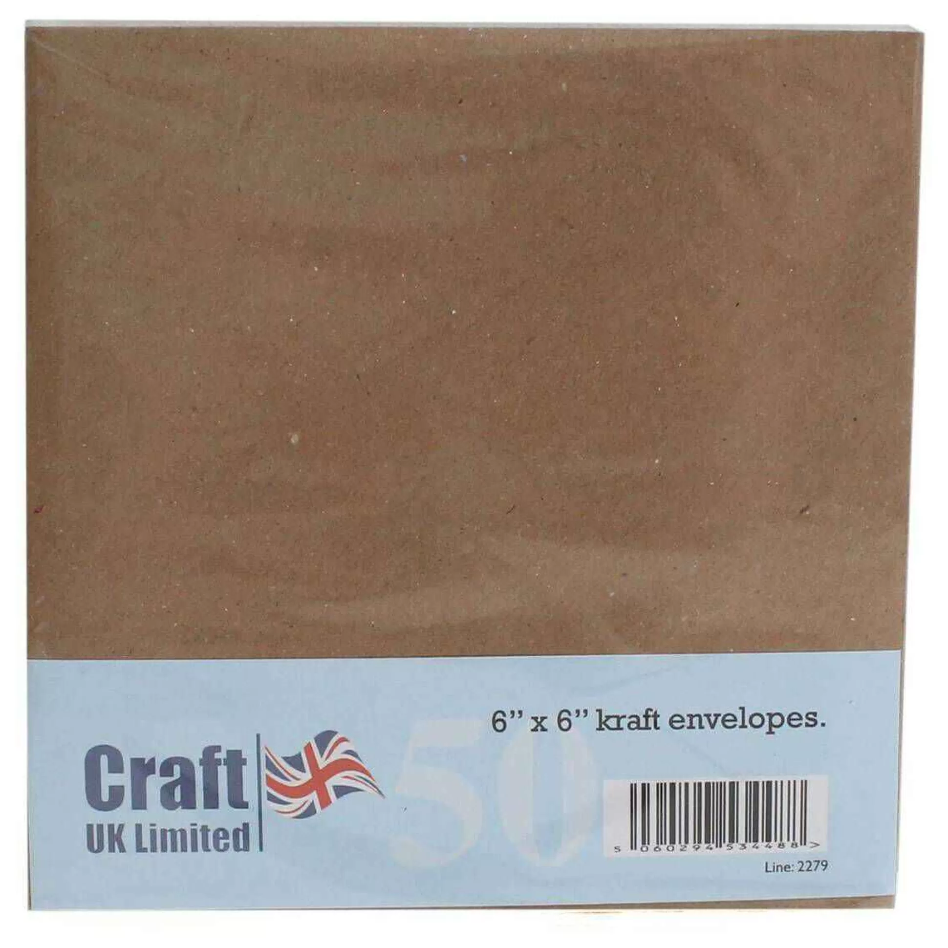 Kraft Envelopes 6 X 6 Inches 50 Pack-Hobbycraft Outlet