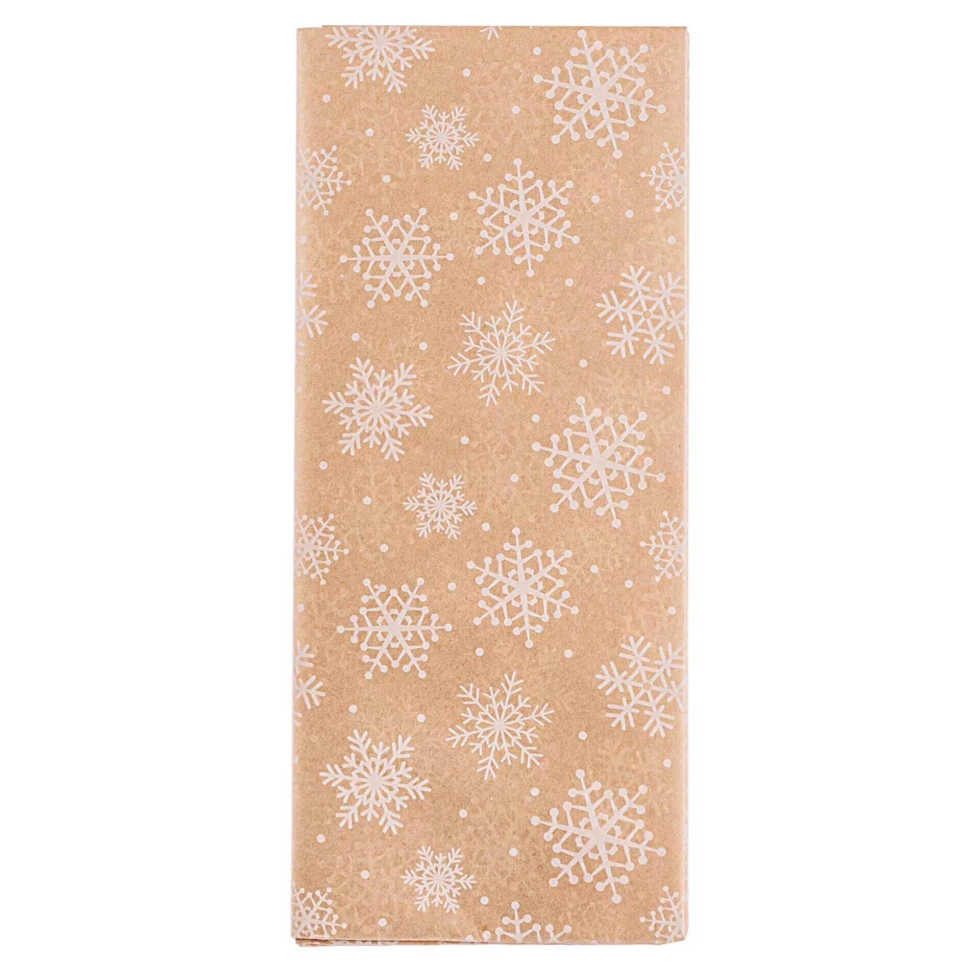 Kraft Snowflake Tissue Paper 50Cm X 75Cm 6 Pack-Hobbycraft New