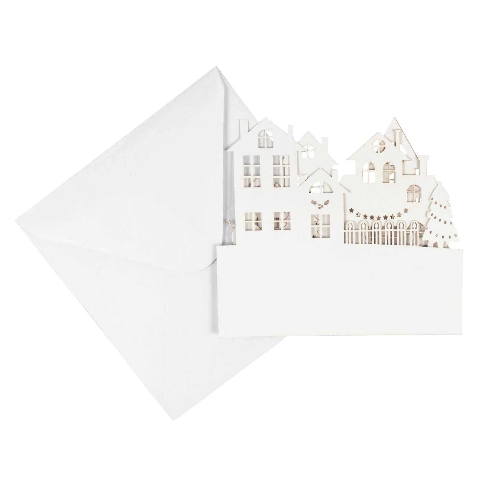 Laser Cut Christmas Scene Card 16Cm X 62Cm-Hobbycraft Clearance