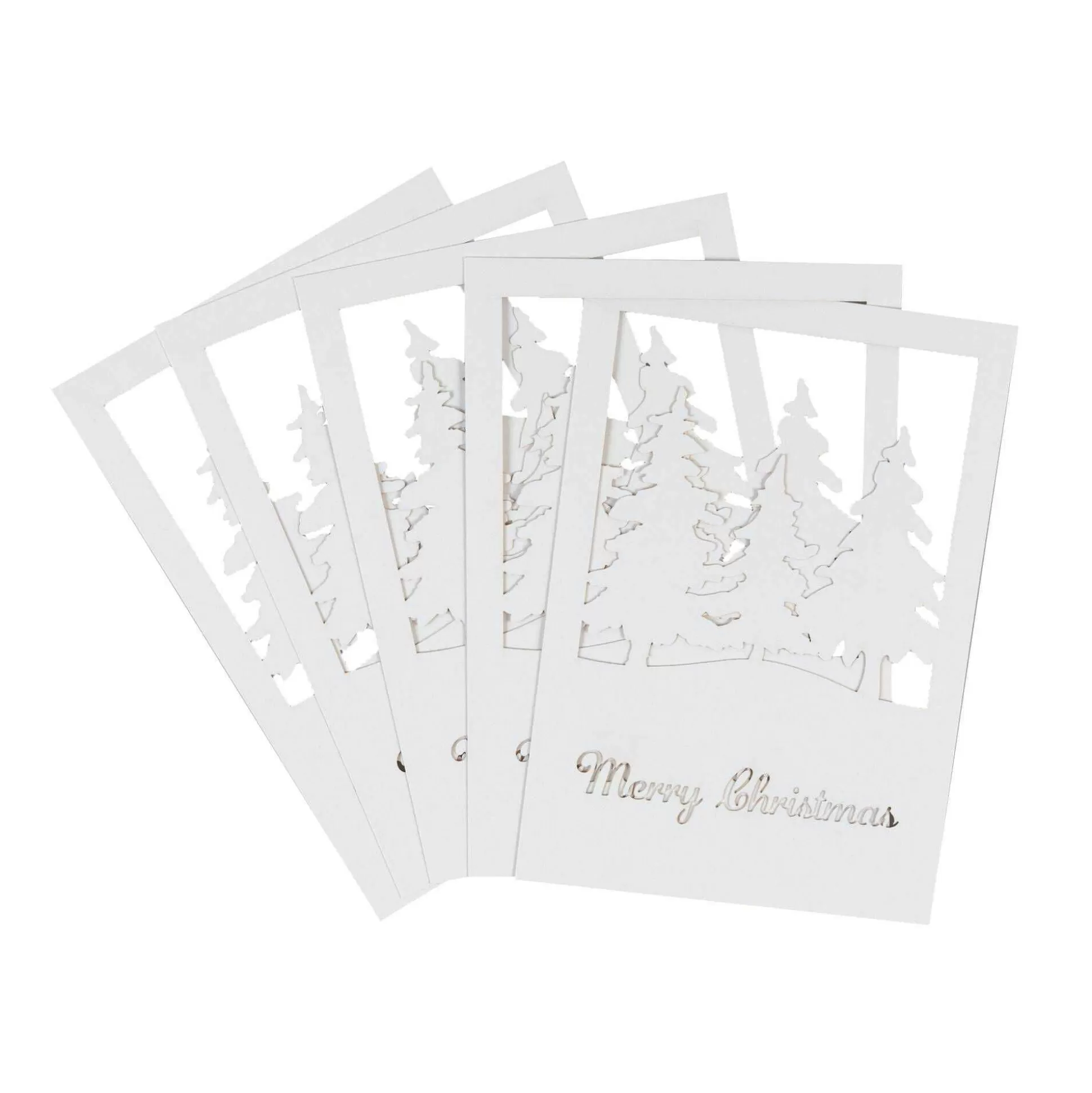 Laser Cut Christmas Tree Card Fronts 5 Pack-Hobbycraft Hot