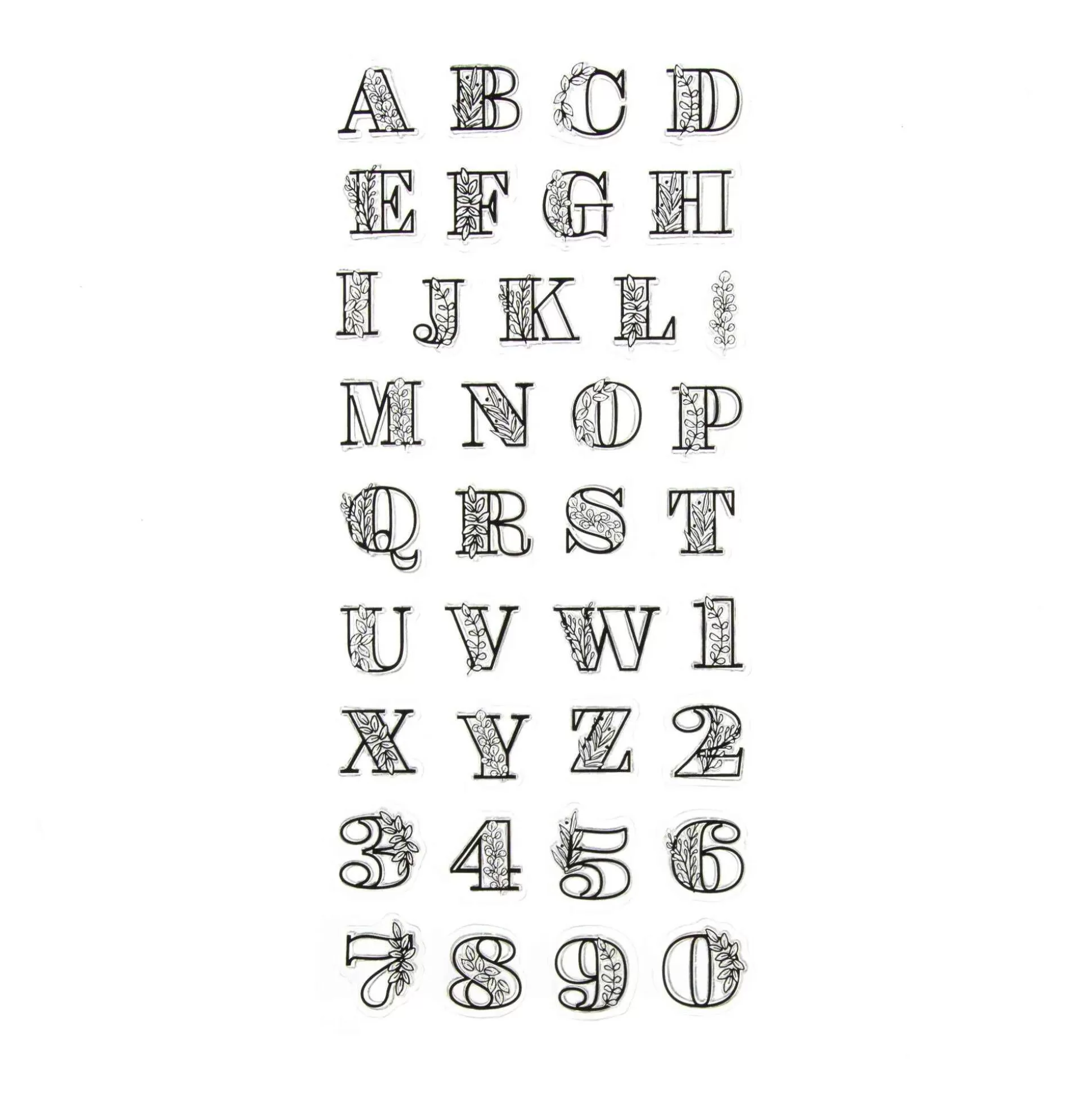 Leaf Alphabet Stamp Set 37 Pieces-Hobbycraft Online