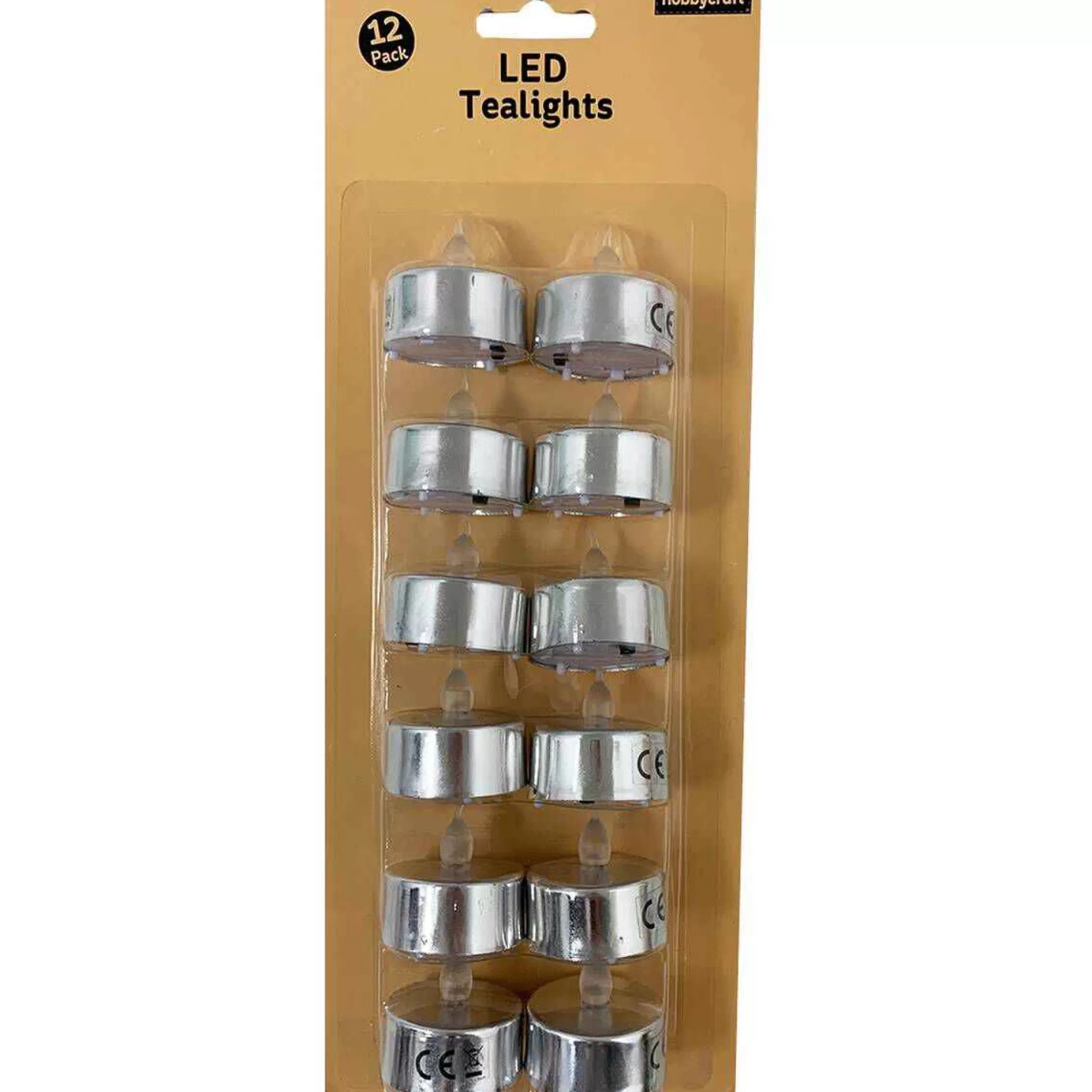 Led Silver Tea Lights 12 Pack-Hobbycraft Best Sale