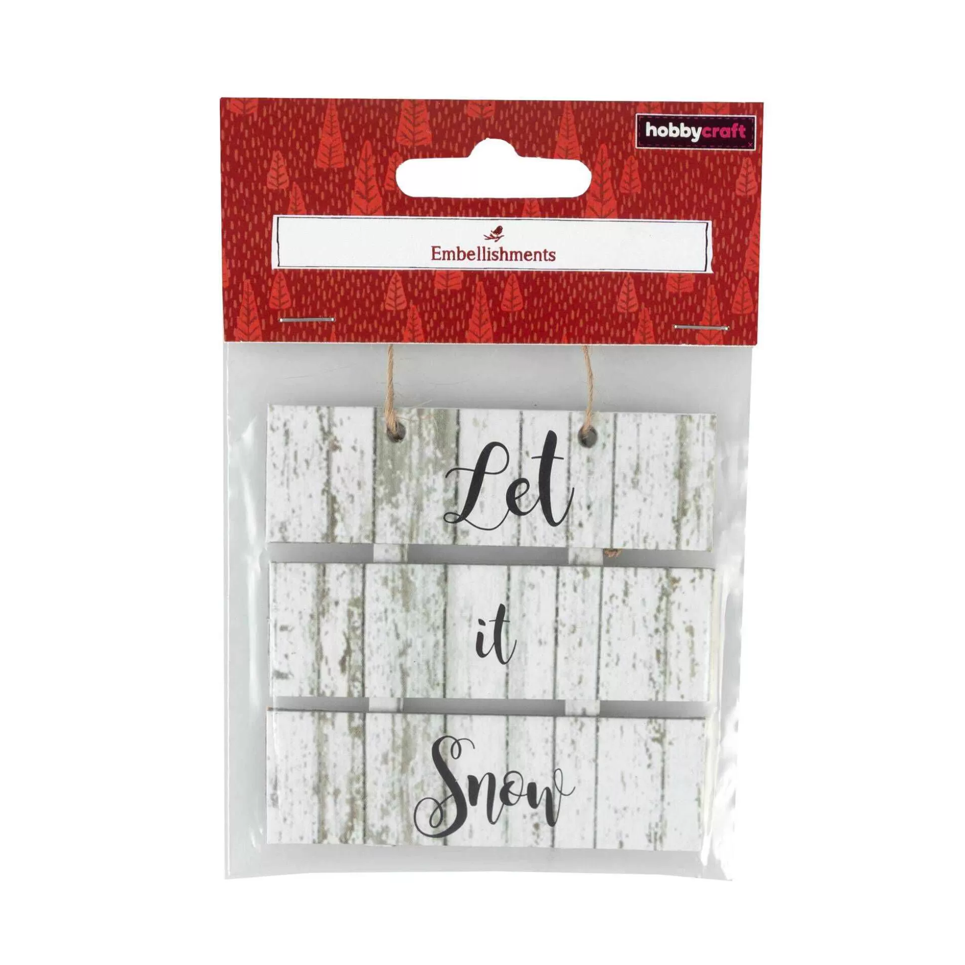 Let It Snow Mini Pallet Embellishment-Hobbycraft Cheap