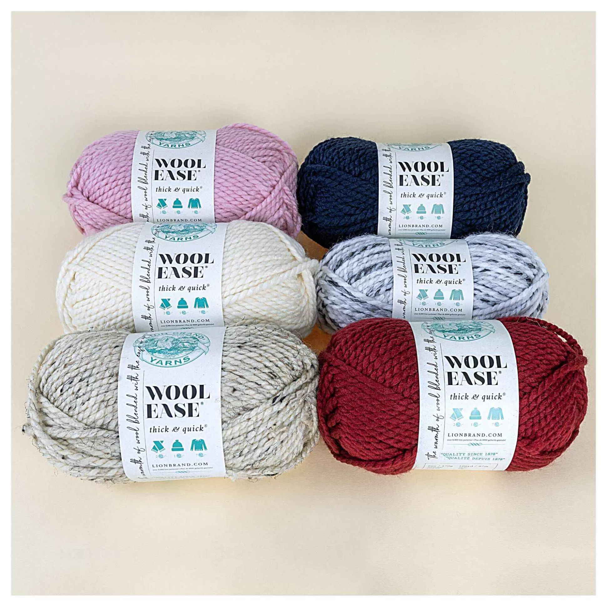 Lion Brand Cranberry Wool-Ease Thick & Quick Yarn 170G-Hobbycraft Best Sale