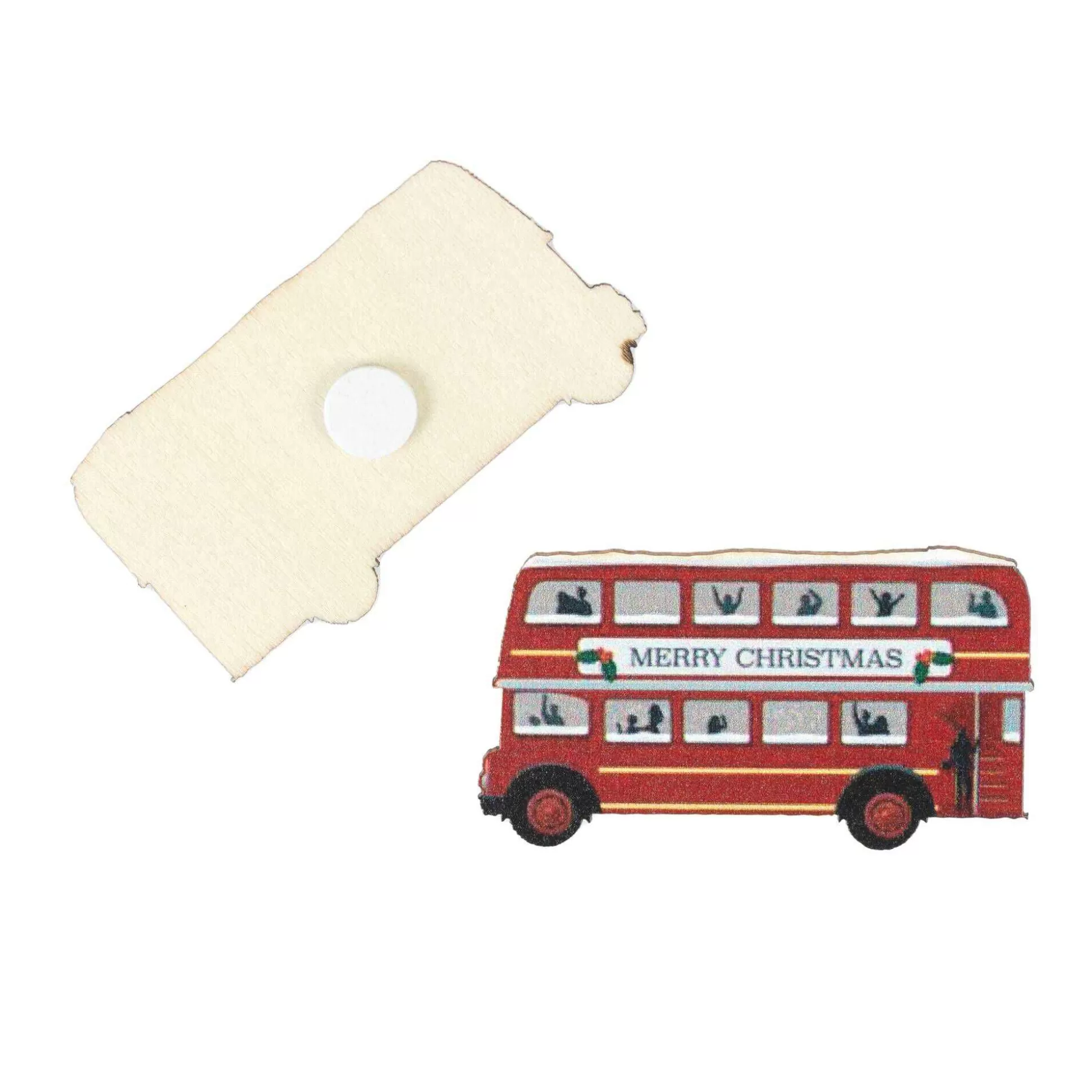 London Bus Wooden Toppers 4 Pack-Hobbycraft Best