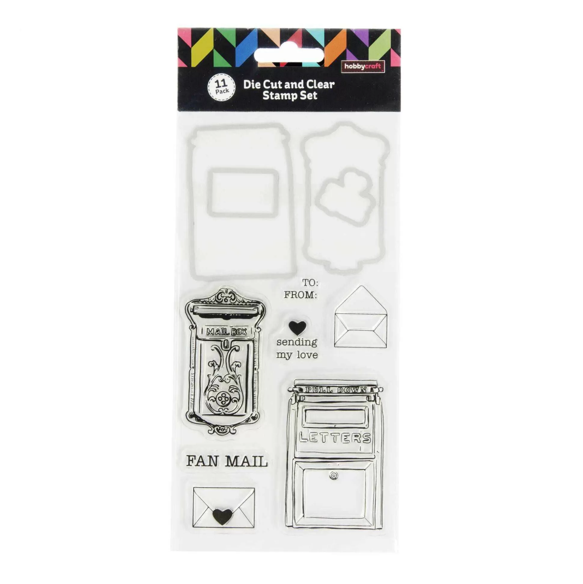 Mailbox Stamp And Die Set 11 Pieces-Hobbycraft Clearance